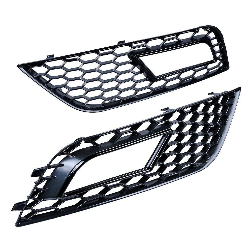 Front Lower Bumper Grille Fog Light Grill RS4 Style for 2013-2016 Audi A4 B8.5 Non-sline - Image 5
