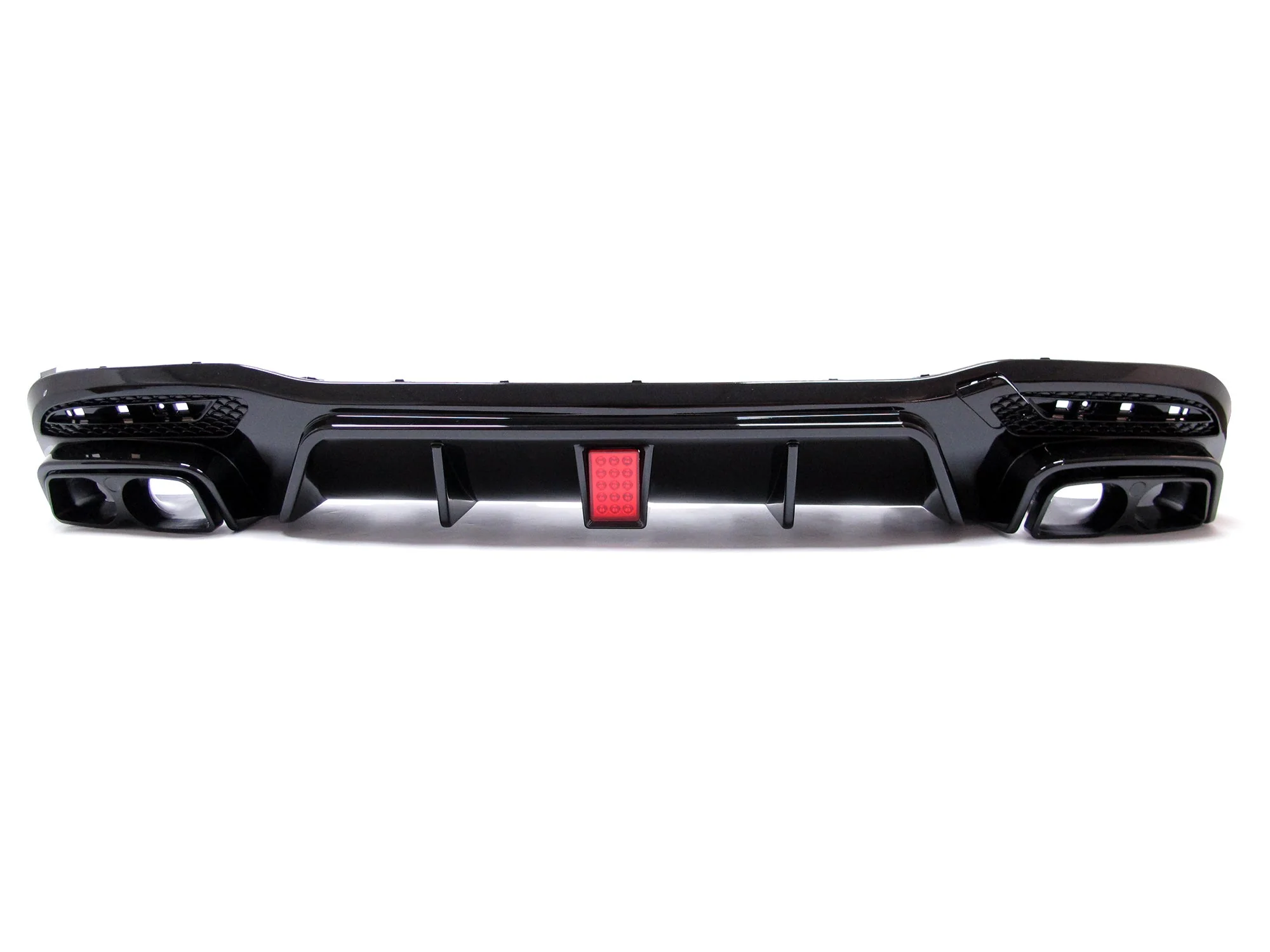 Gloss Black Rear Diffuser Exhaust Tailpipe for Mercedes W166 X166 GLE 350 AMG 2015-2018 - Image 4