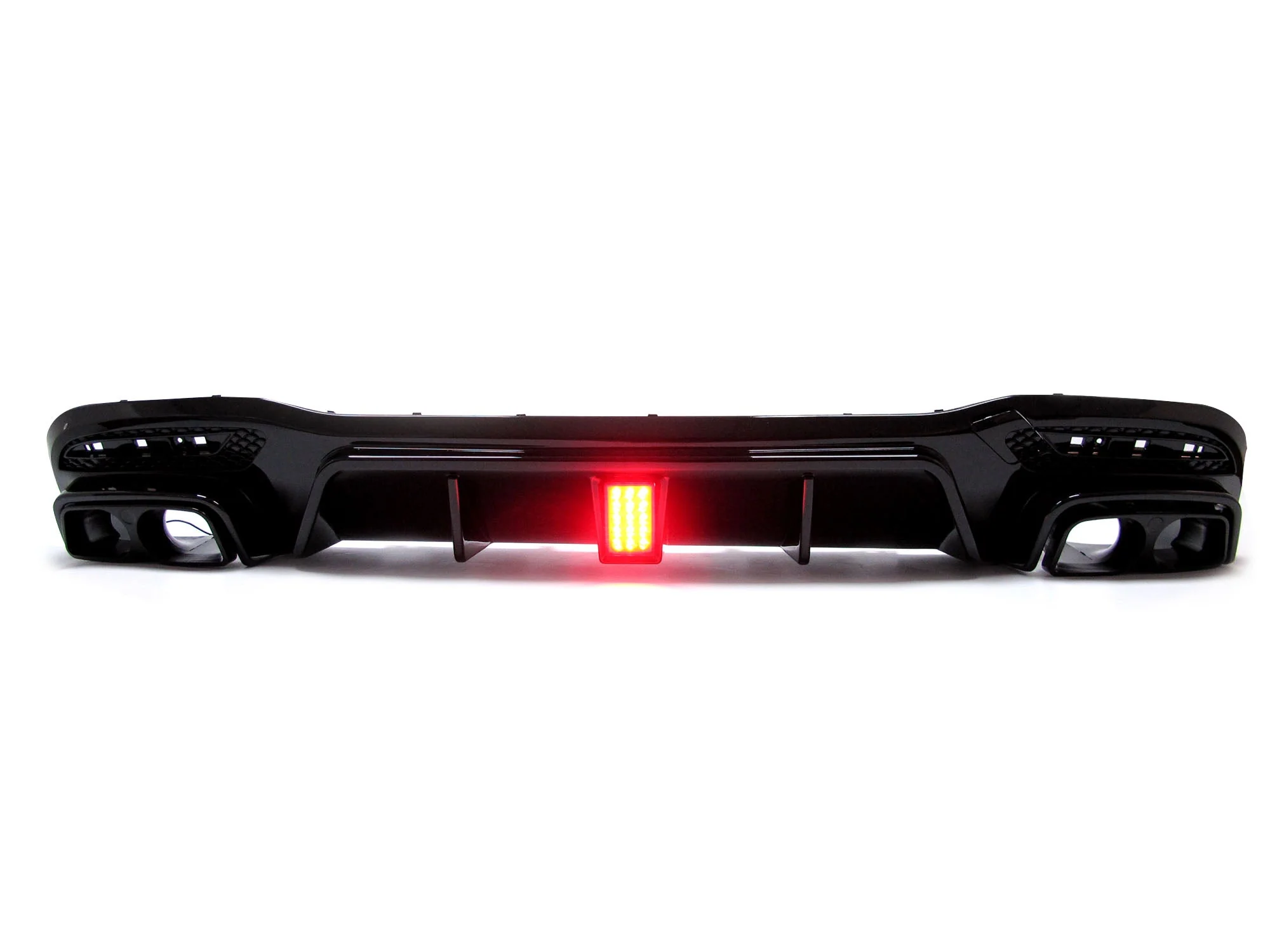 Gloss Black Rear Diffuser Exhaust Tailpipe for Mercedes W166 X166 GLE 350 AMG 2015-2018 - Image 6