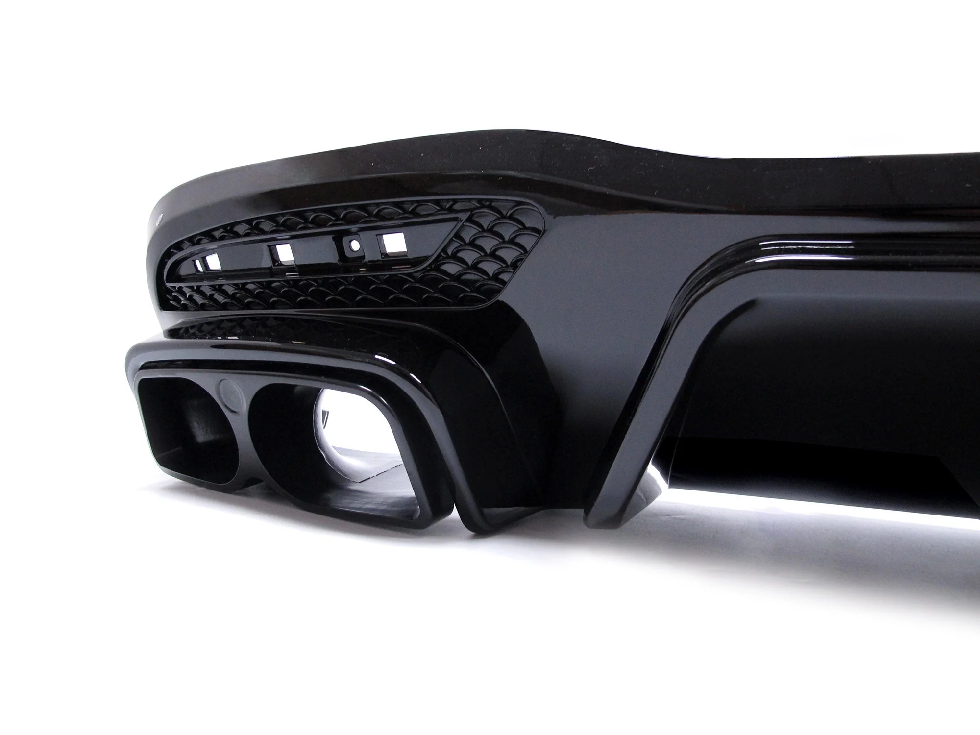 Gloss Black Rear Diffuser Exhaust Tailpipe for Mercedes W166 X166 GLE 350 AMG 2015-2018 - Image 8