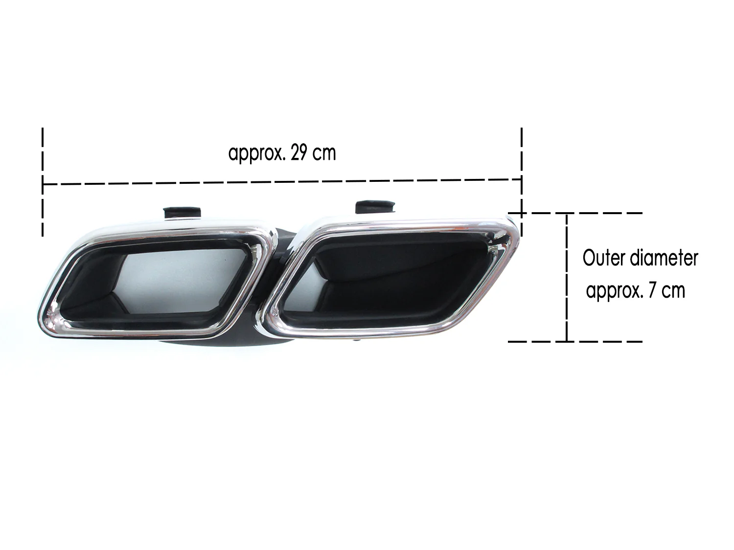 Black Rear Diffuser Chrome Exhaust Tips for Mercedes W213 Non-AMG 2017-2020 di35 - Image 12