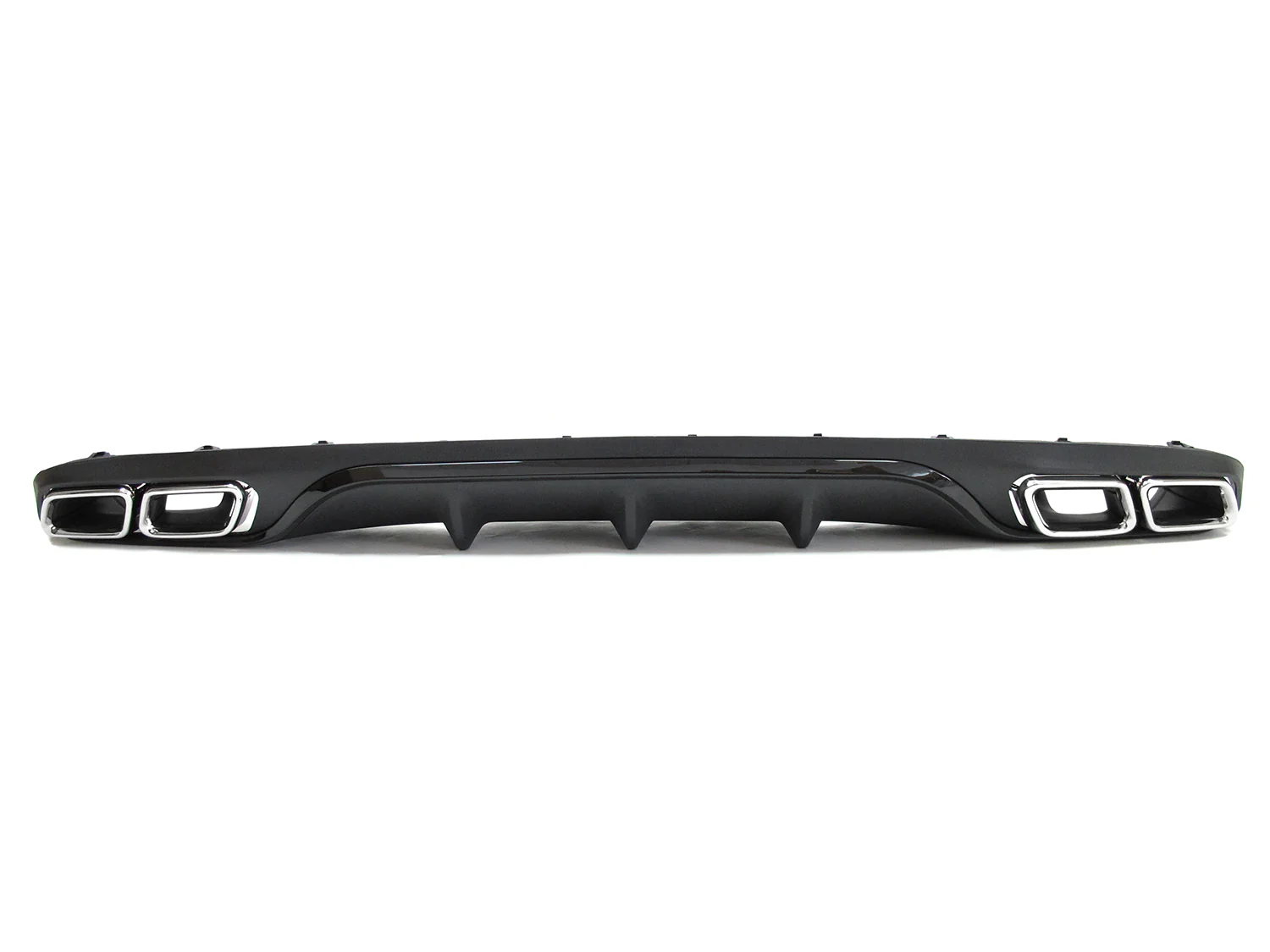 Black Rear Diffuser Chrome Exhaust Tips for Mercedes W213 Non-AMG 2017-2020 di35 - Image 5