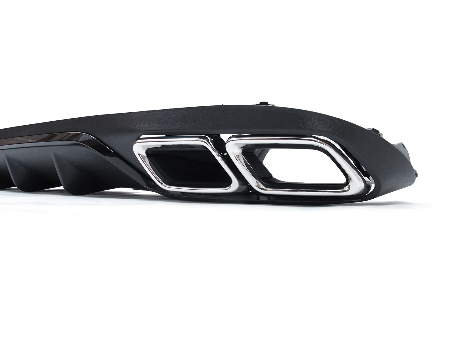 Black Rear Diffuser Chrome Exhaust Tips for Mercedes W213 Non-AMG 2017-2020 di35 - Image 7