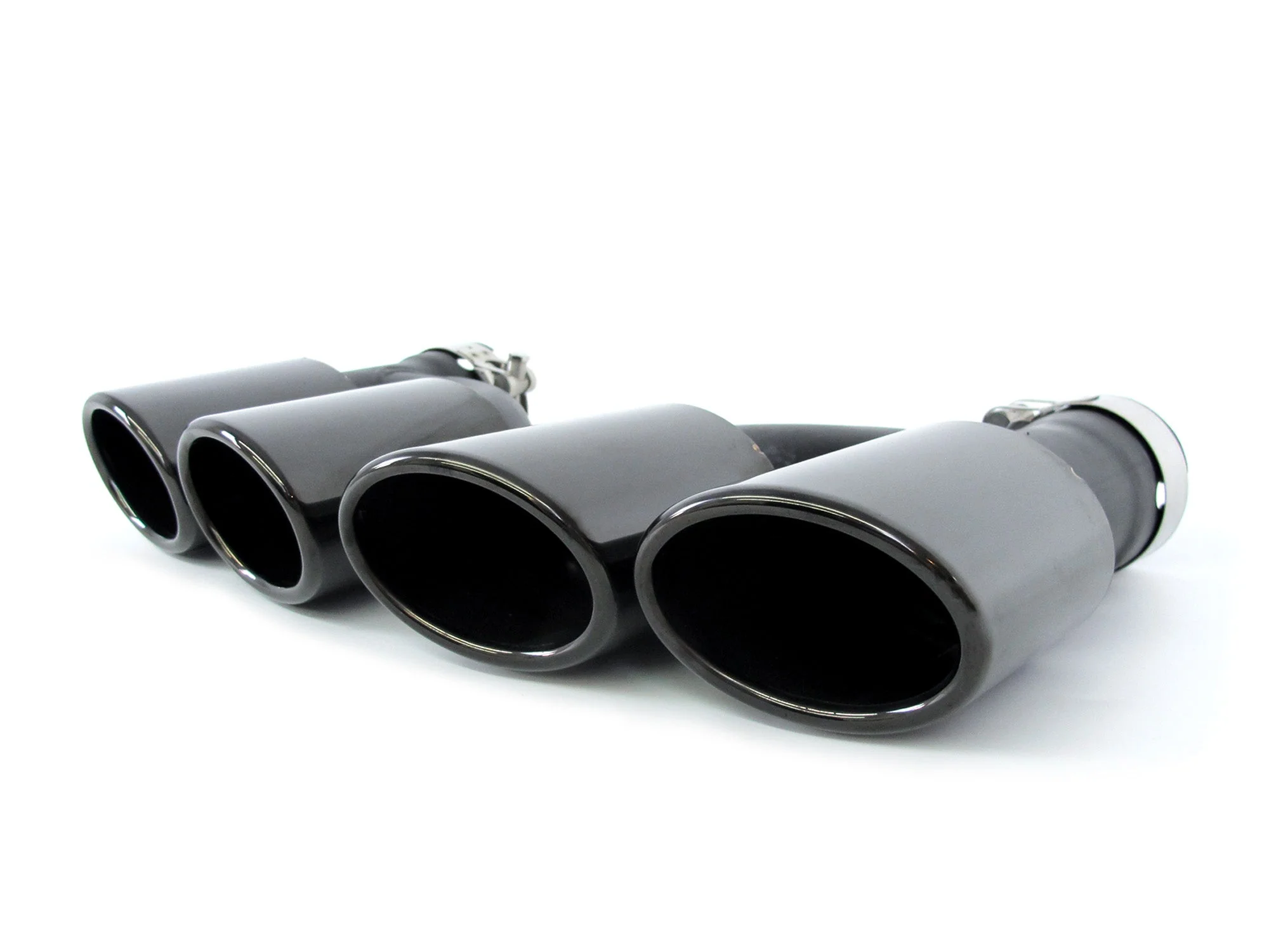Black Rear Diffuser + Exhaust Tips For Audi B9 A4 S-line 2017-2019 - Image 10