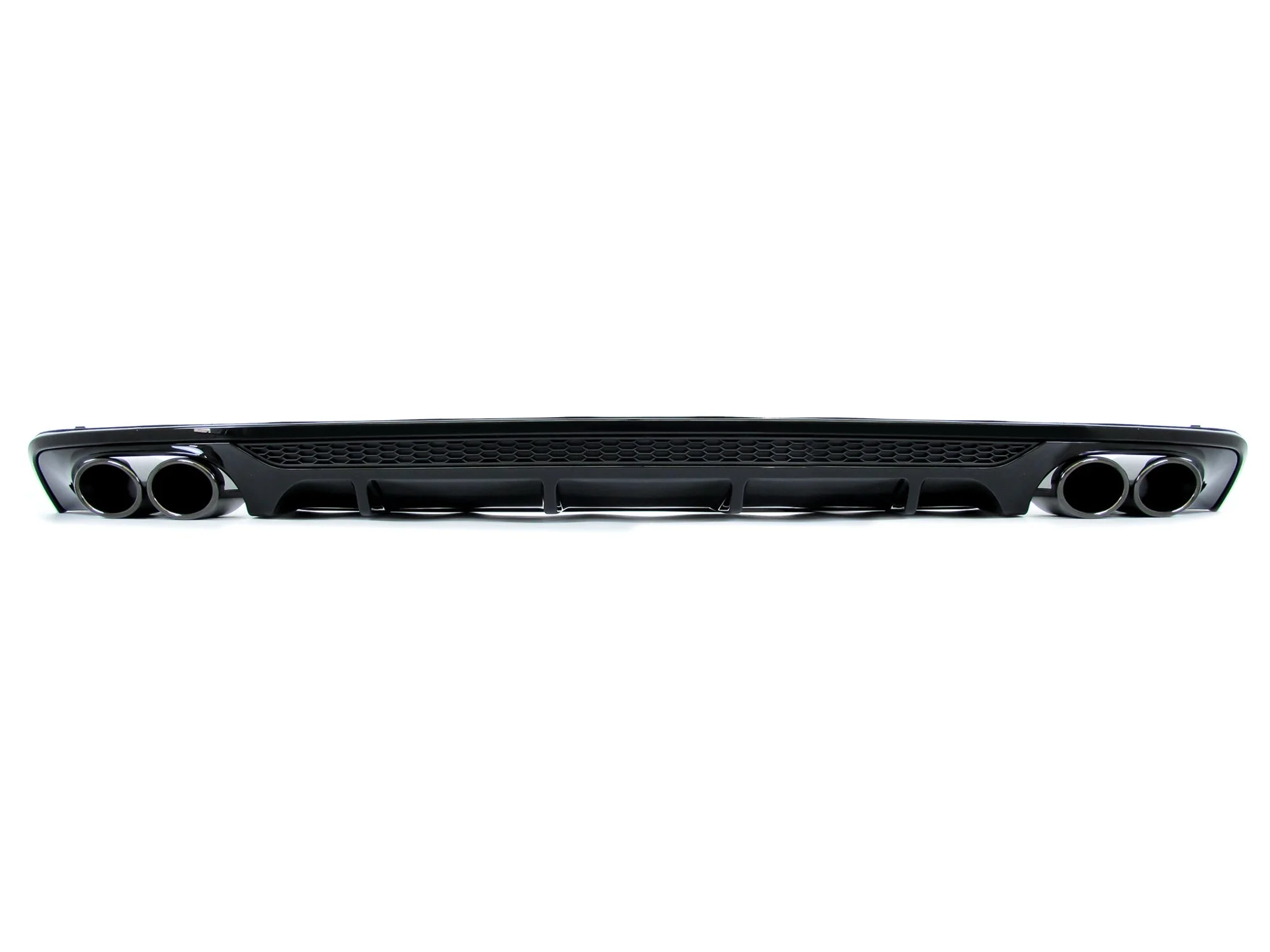 Black Rear Diffuser + Exhaust Tips For Audi B9 A4 S-line 2017-2019 - Image 5