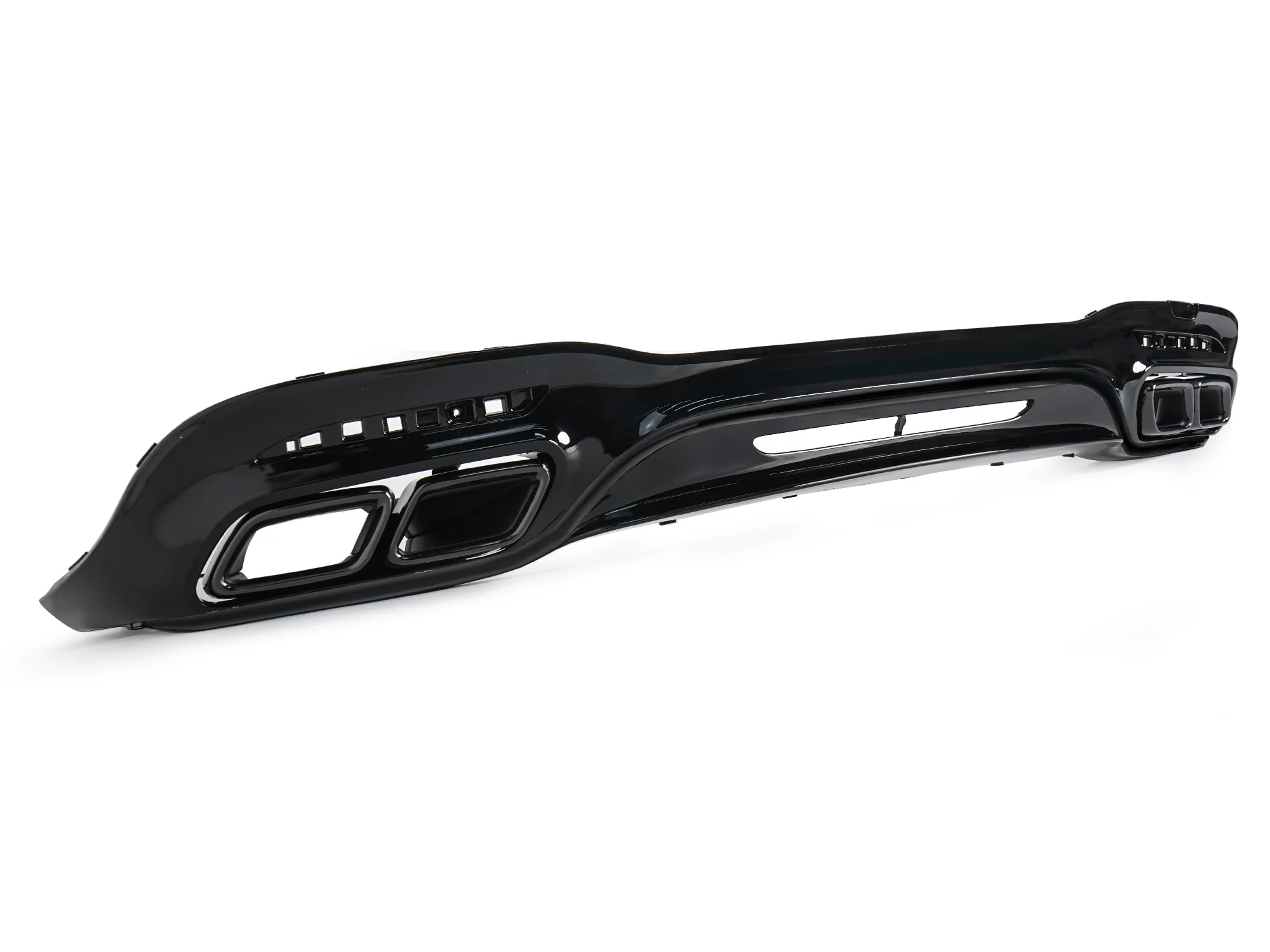 Black Rear Diffuser + Exhaust Tips for Mercedes S-Class W222 AMG-Line 2018-2020 - Image 7