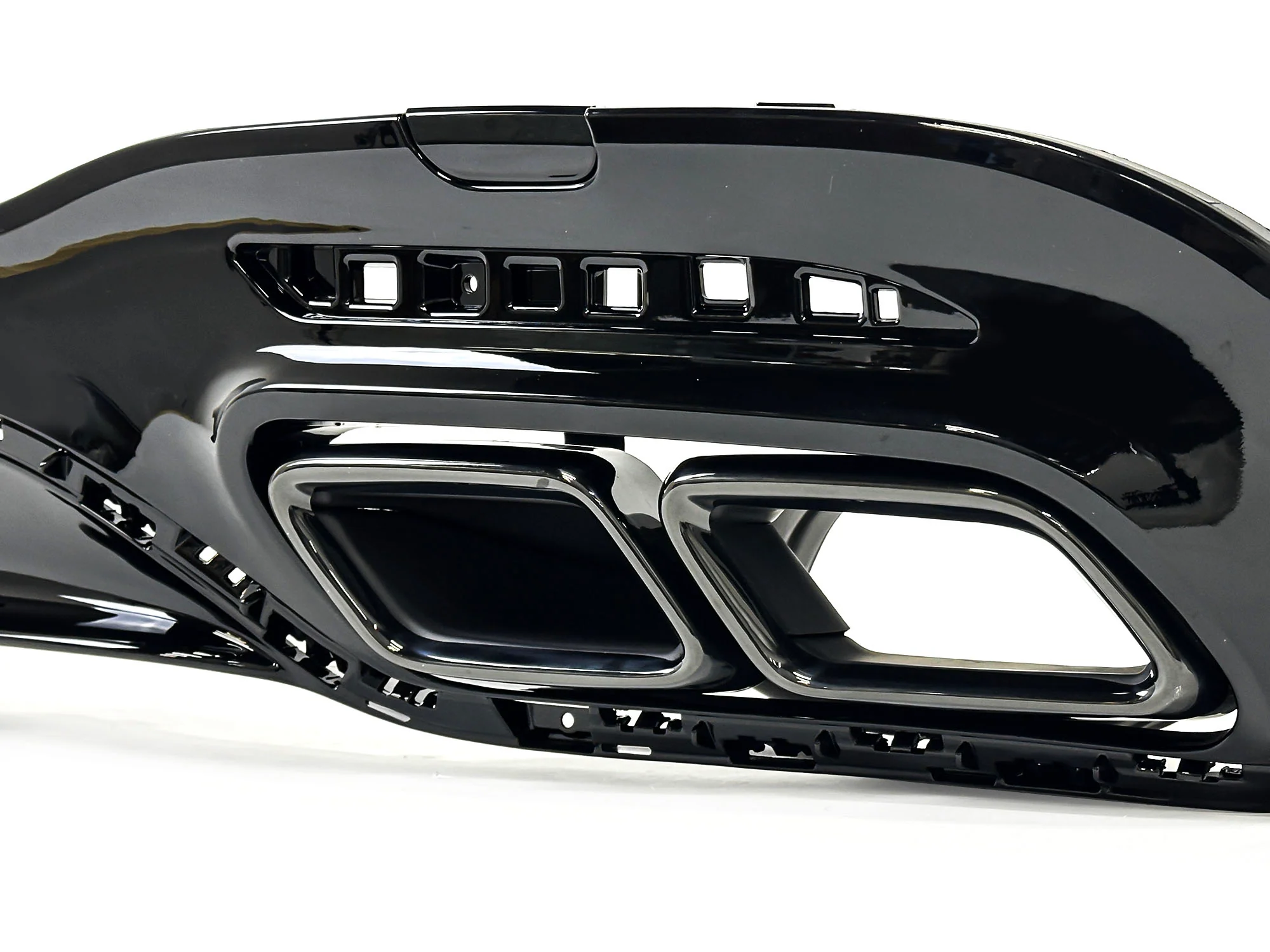 Black Rear Diffuser + Exhaust Tips for Mercedes S-Class W222 AMG-Line 2018-2020 - Image 9