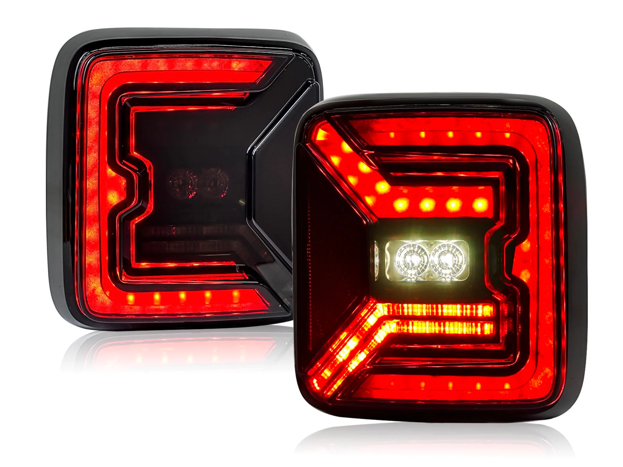 Smoke Rear LED Tail Lights For Jeep Wrangler JL JLU 2018-2025 Running Brake Lamp - Image 12