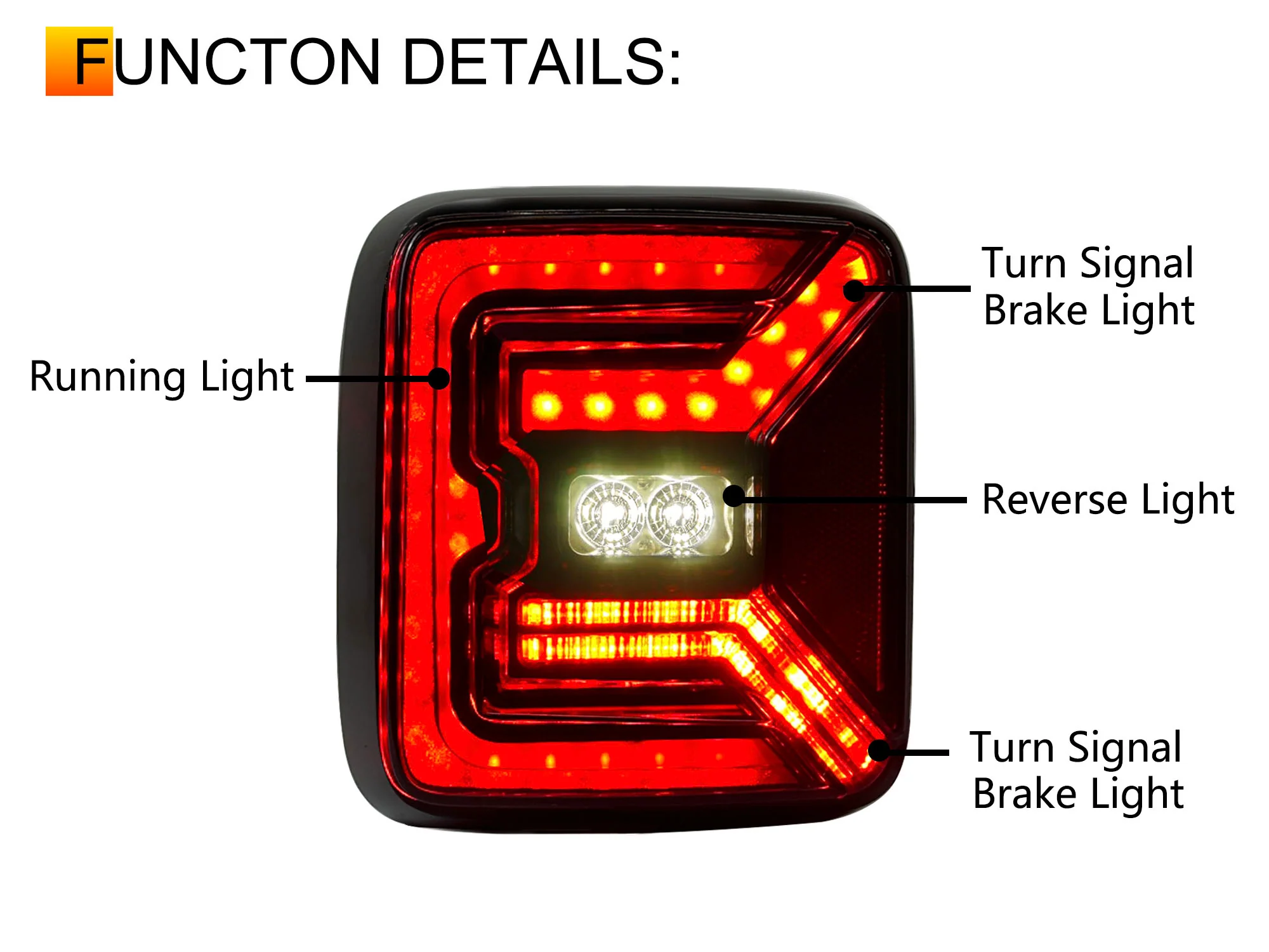 Smoke Rear LED Tail Lights For Jeep Wrangler JL JLU 2018-2025 Running Brake Lamp - Image 16
