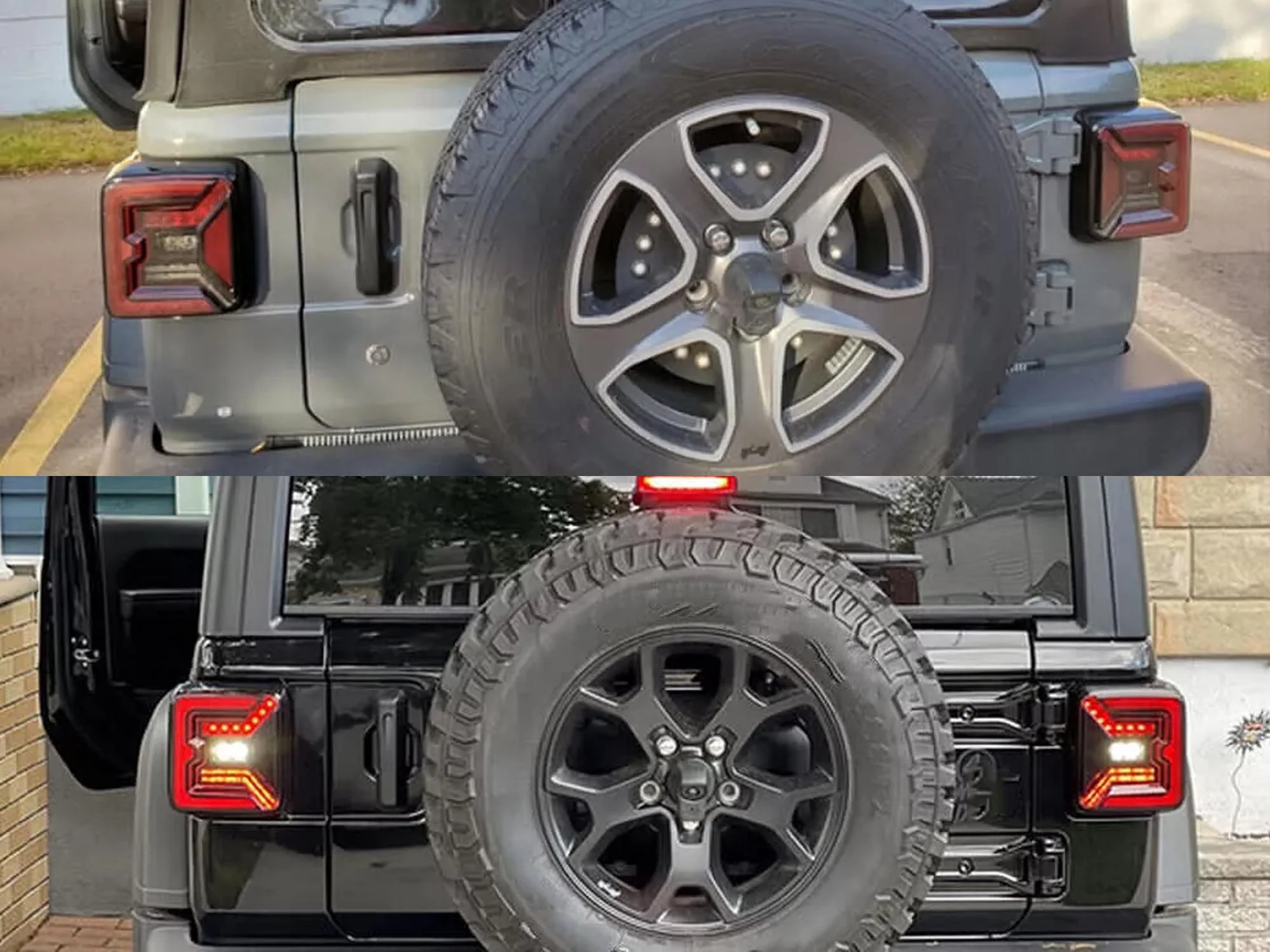 Smoke Rear LED Tail Lights For Jeep Wrangler JL JLU 2018-2025 Running Brake Lamp - Image 2
