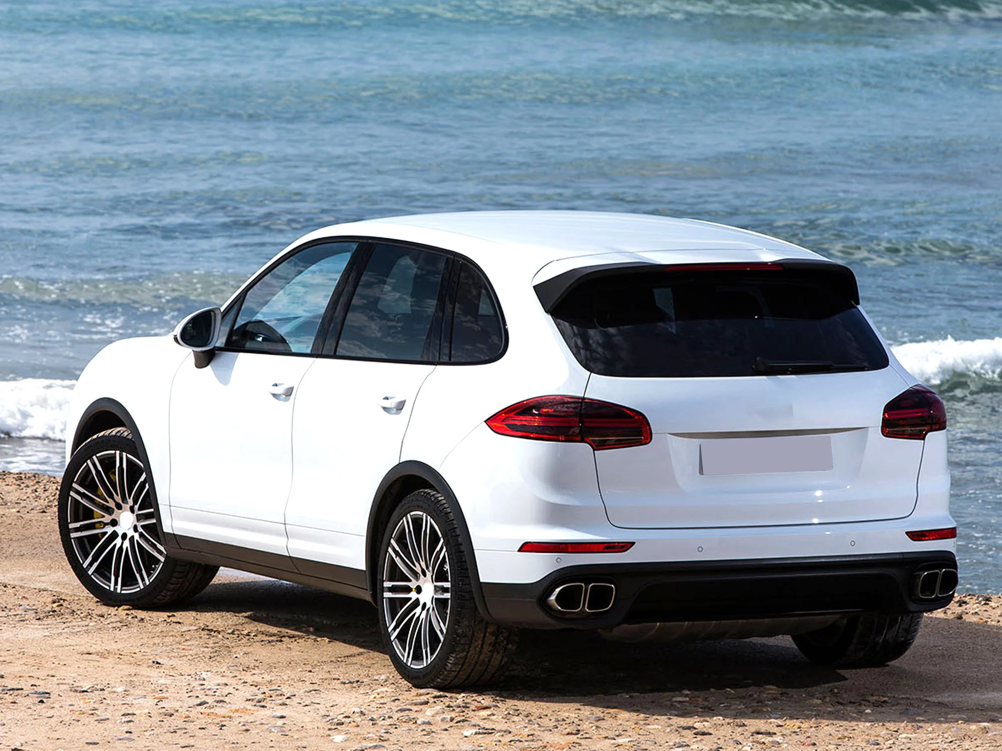 Square Exhaust Tips Fits Porsche Cayenne 958.2 V6 / V8 Base 2015–2018 - Image 2