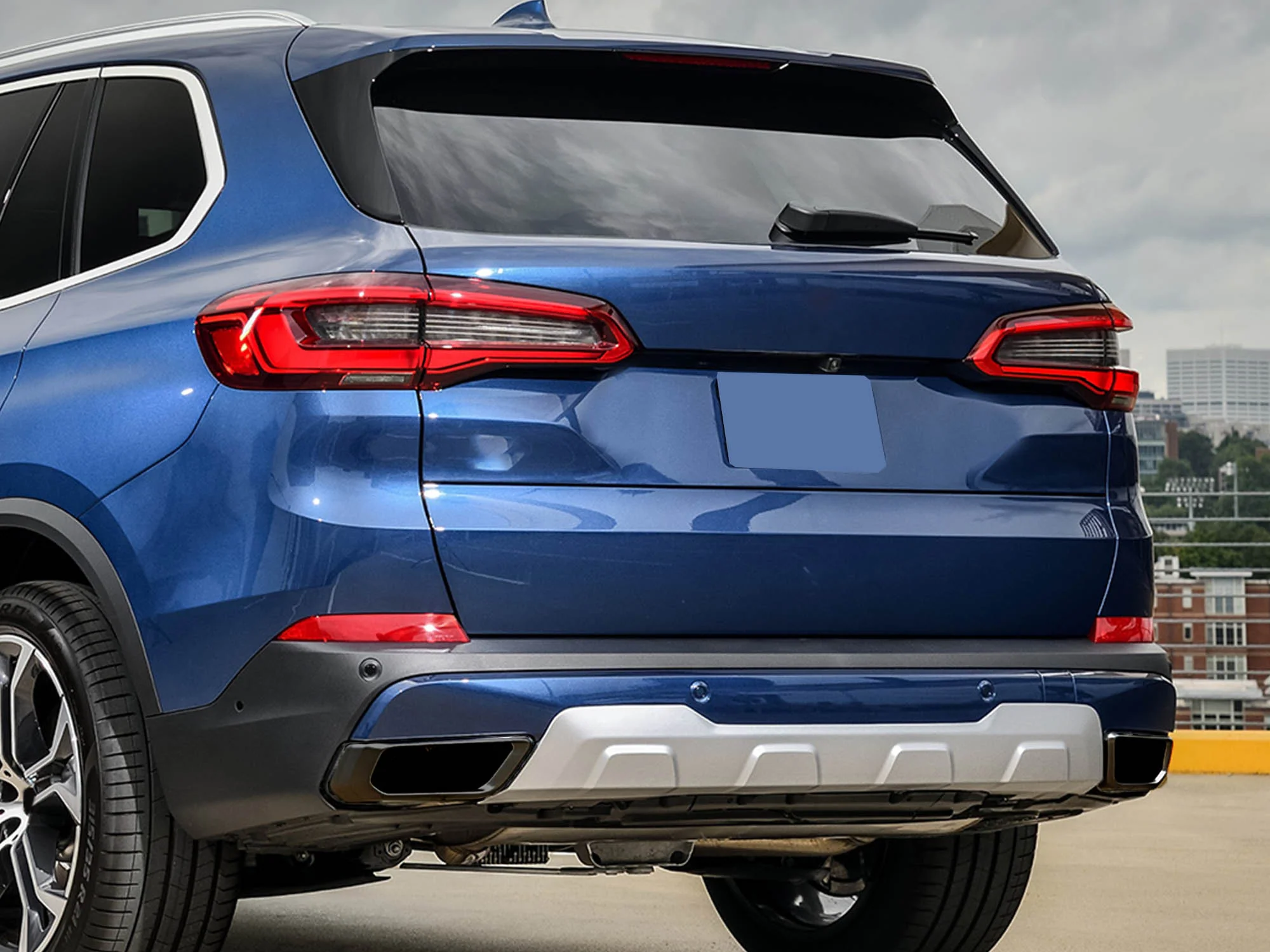Black Steel Exhaust Tips Replacement for 2019-2025 BMW X5 G05 X6 G06 X7 G07 - Image 17