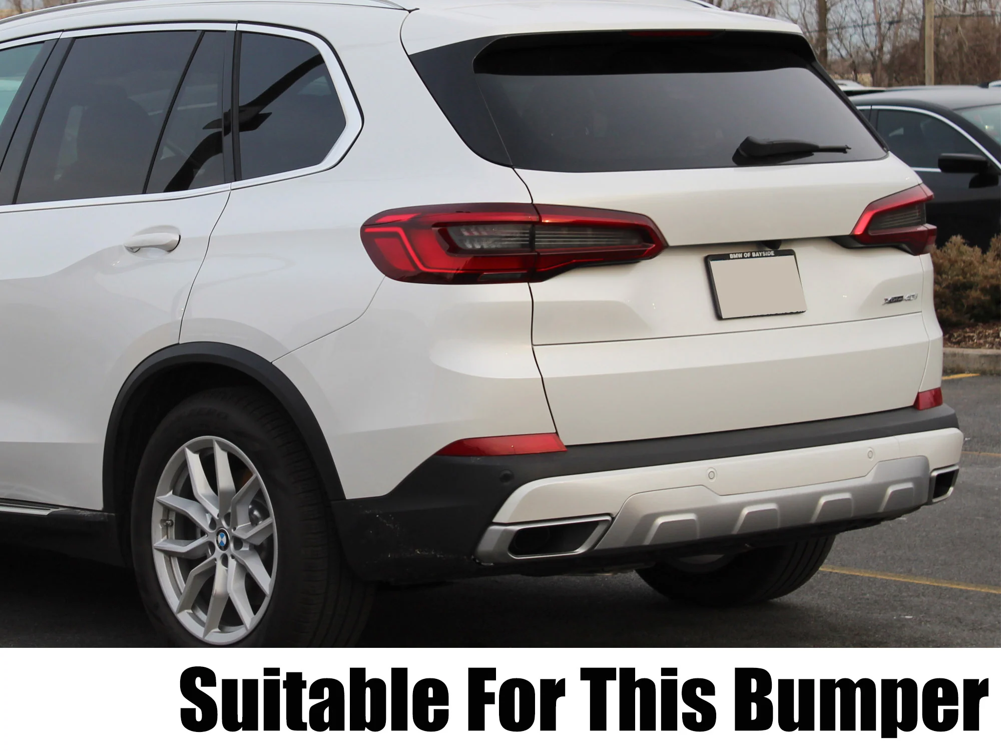 Black Steel Exhaust Tips Replacement for 2019-2025 BMW X5 G05 X6 G06 X7 G07 - Image 4