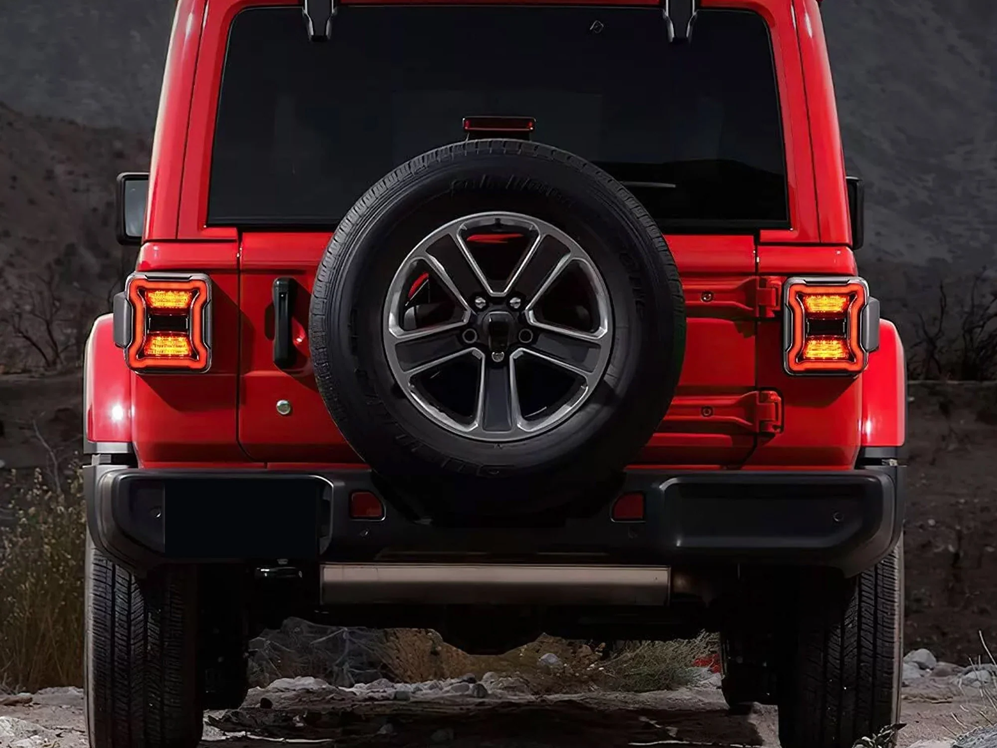 Black Tail Lights Rear Brake Turn Signal LED Lamps For 2018-2024 Jeep Wrangler JL - Image 2