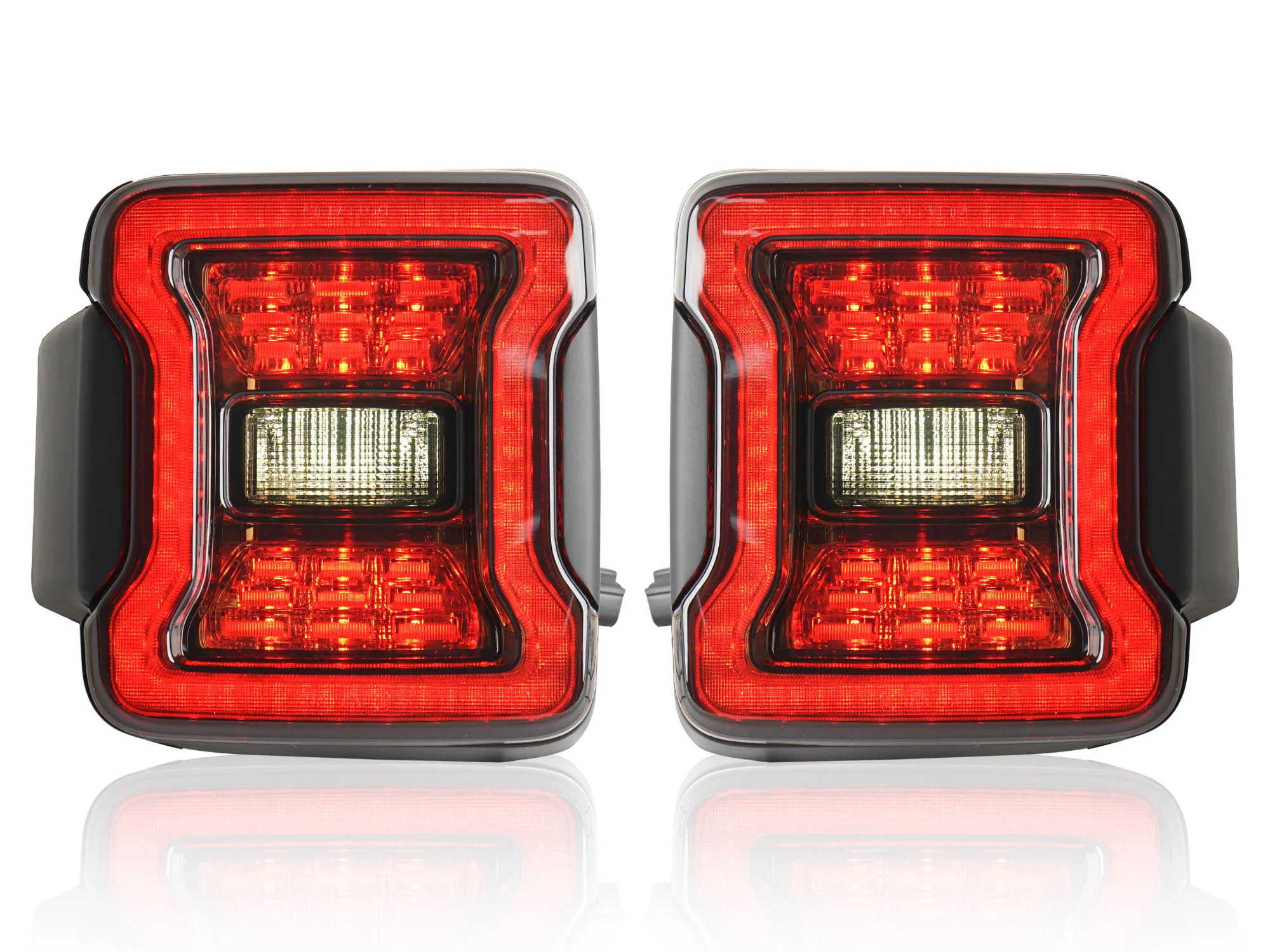 Black Tail Lights Rear Brake Turn Signal LED Lamps For 2018-2024 Jeep Wrangler JL - Image 4