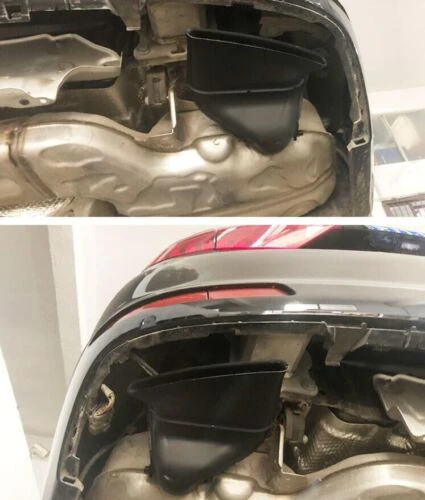 Black Titanium Exhaust Tips Tail Pipes For Audi A6 C8 2019-2024 - Image 4