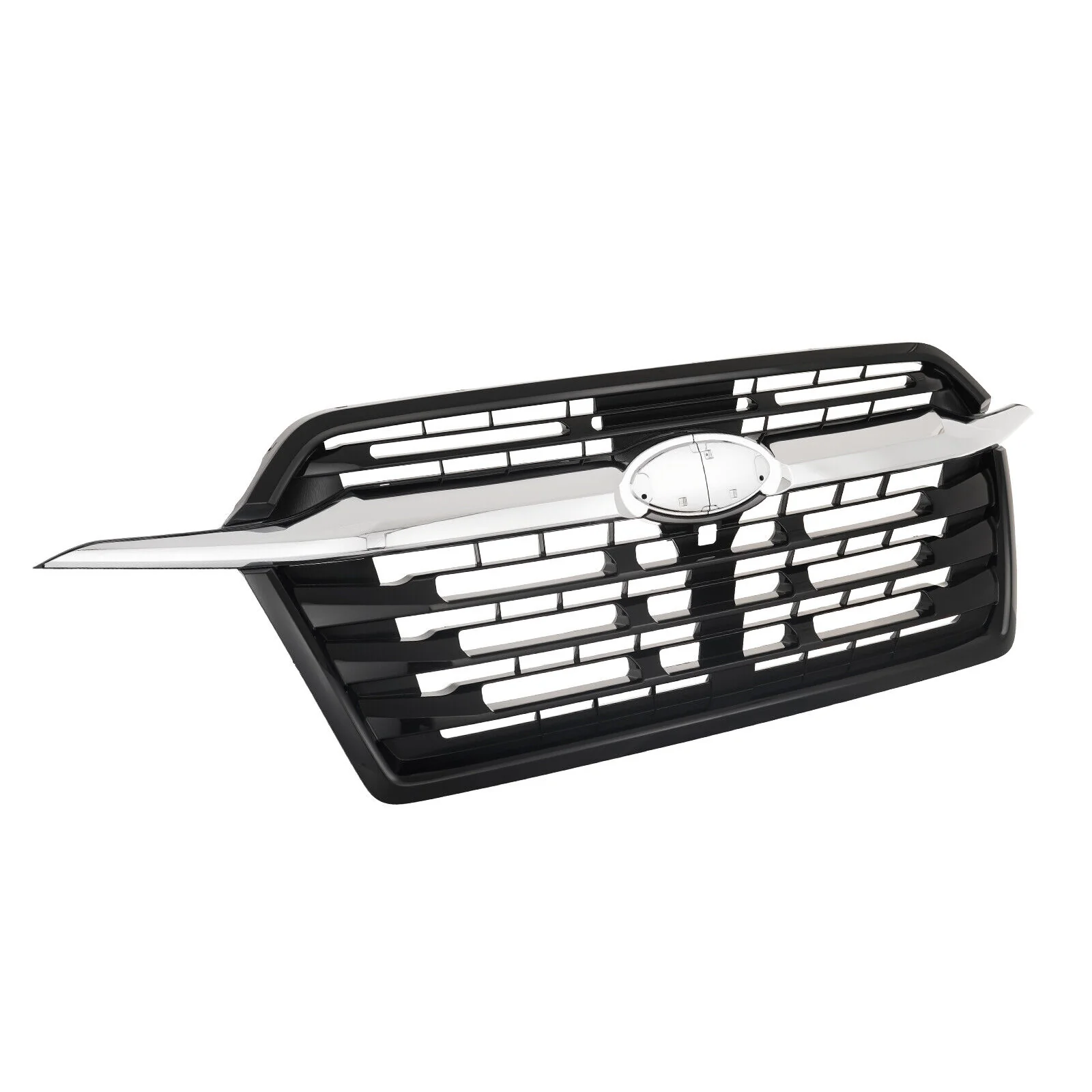 Black With Chrome Trim Front Upper Grille For 2023 2024 Subaru Ascent - Image 3