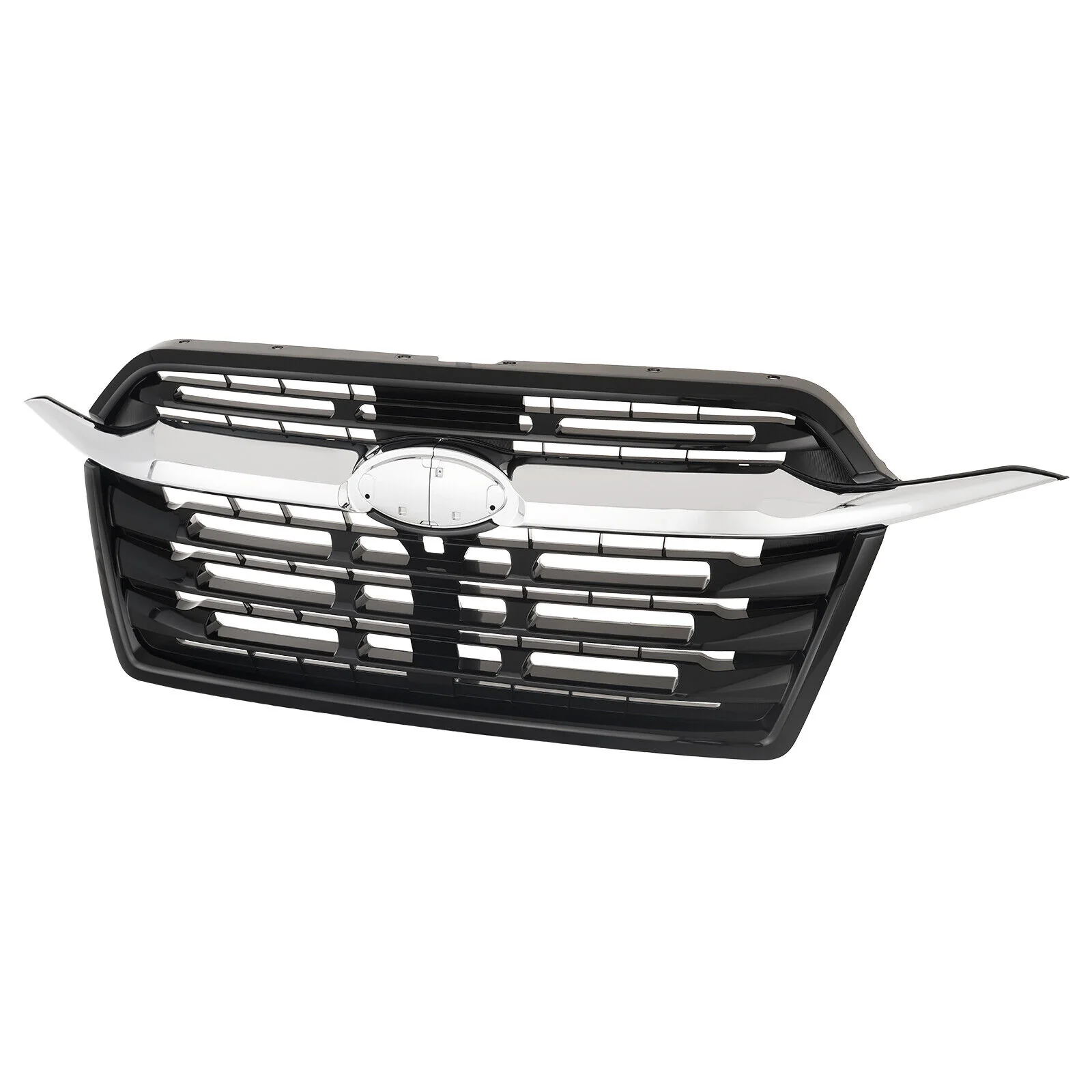 Black With Chrome Trim Front Upper Grille For 2023 2024 Subaru Ascent - Image 4