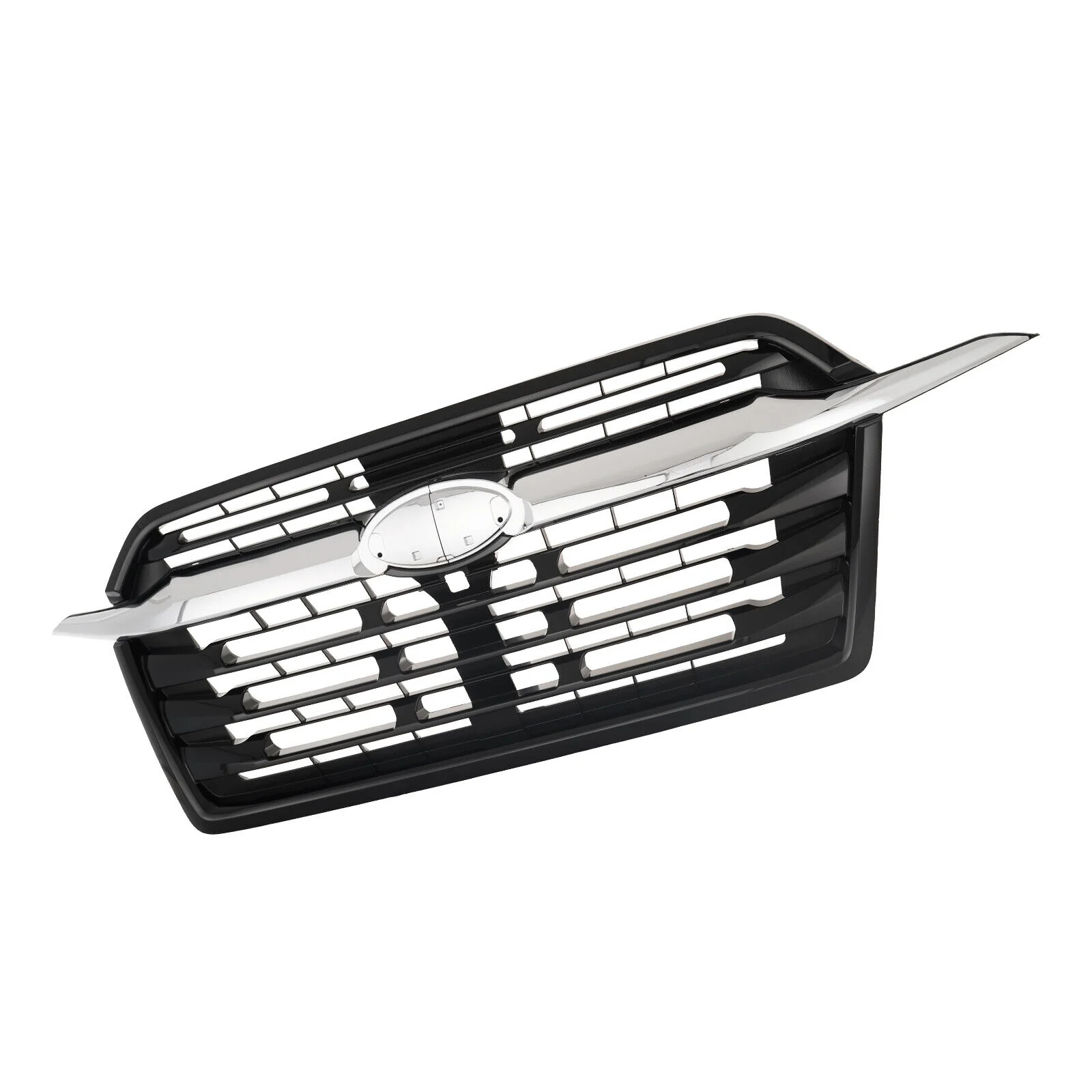 Black With Chrome Trim Front Upper Grille For 2023 2024 Subaru Ascent - Image 6