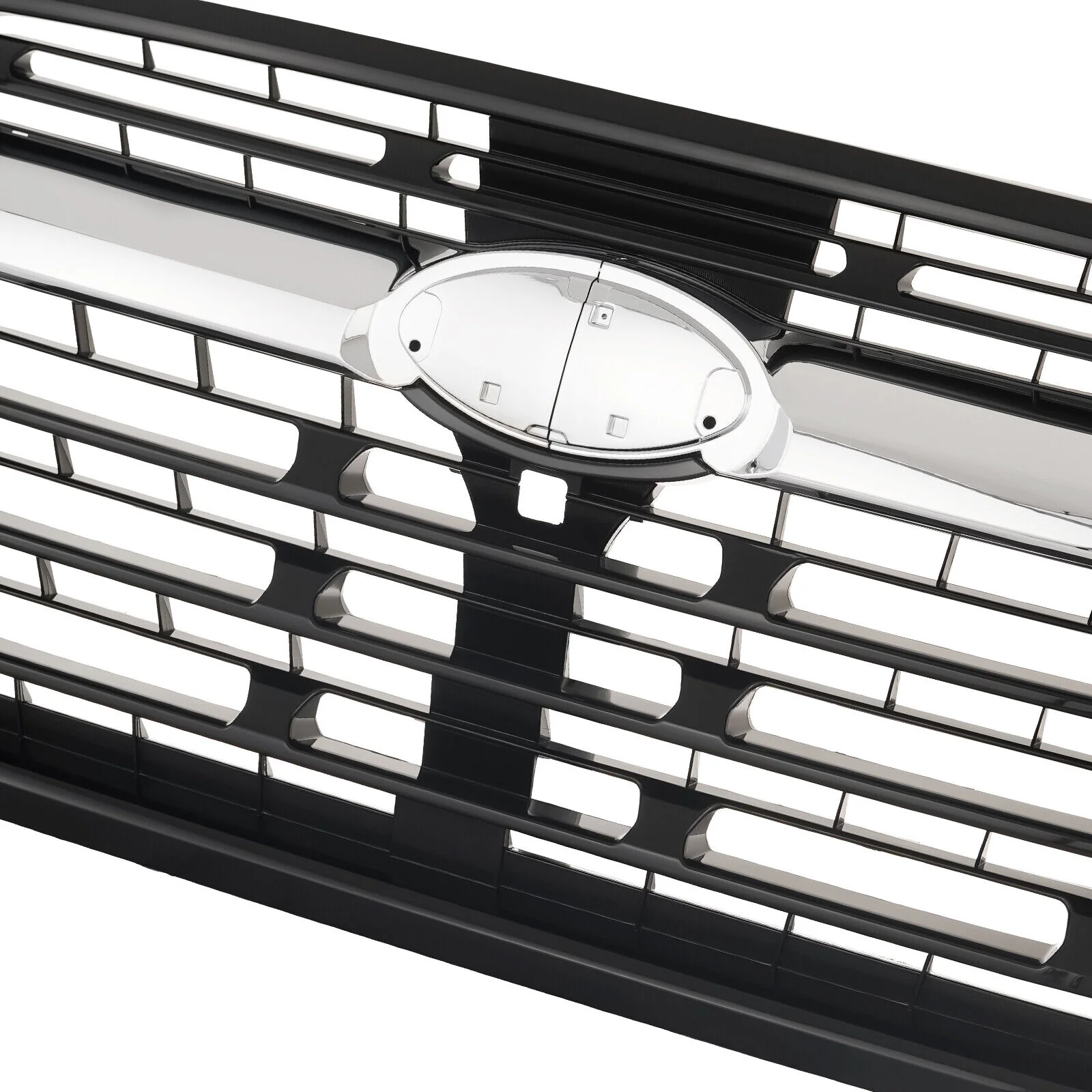 Black With Chrome Trim Front Upper Grille For 2023 2024 Subaru Ascent - Image 7