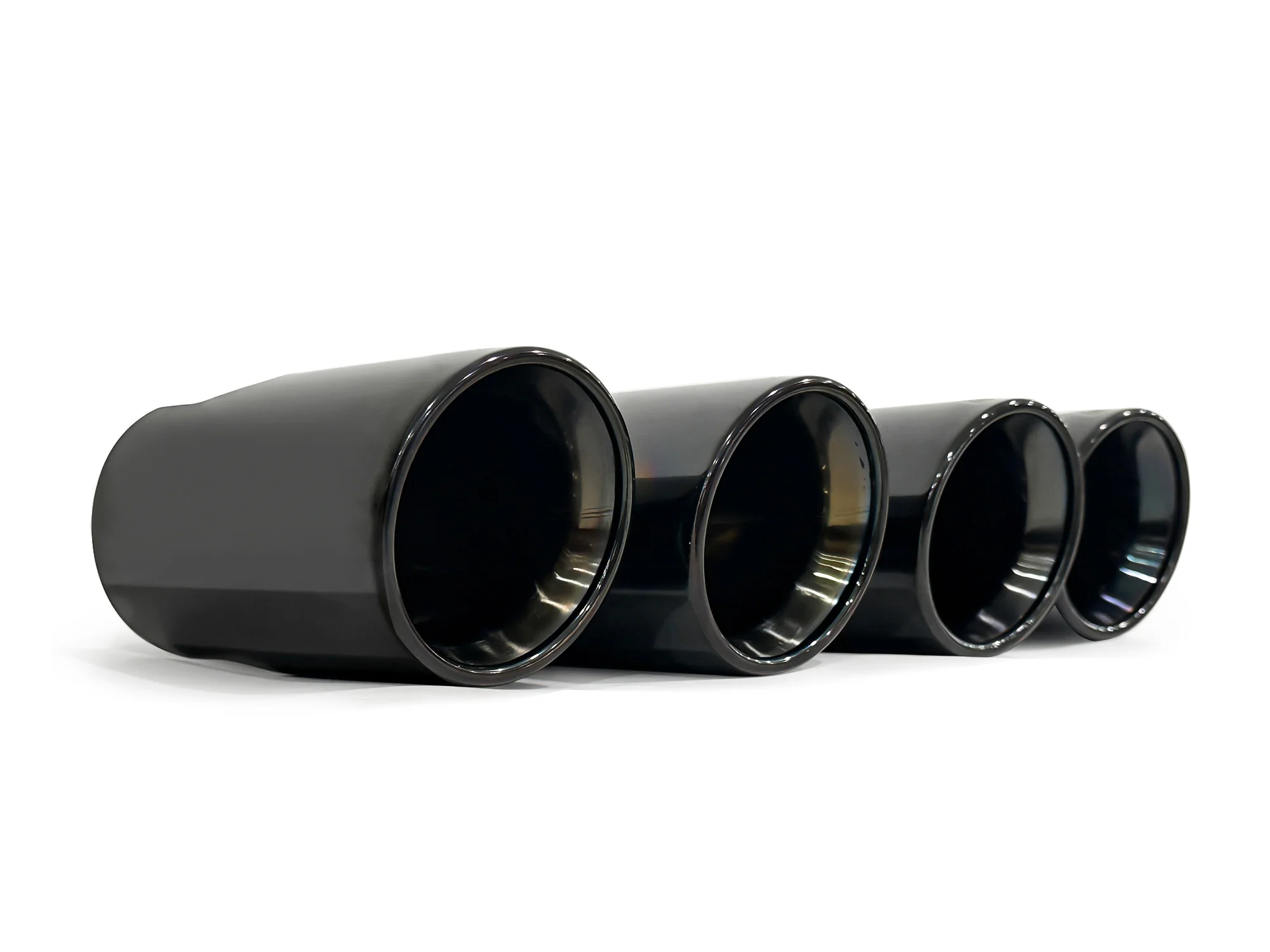 For BMW Universal Black Dual Exhaust Tips 60mm Inlet Muffler Pipes - Image 4