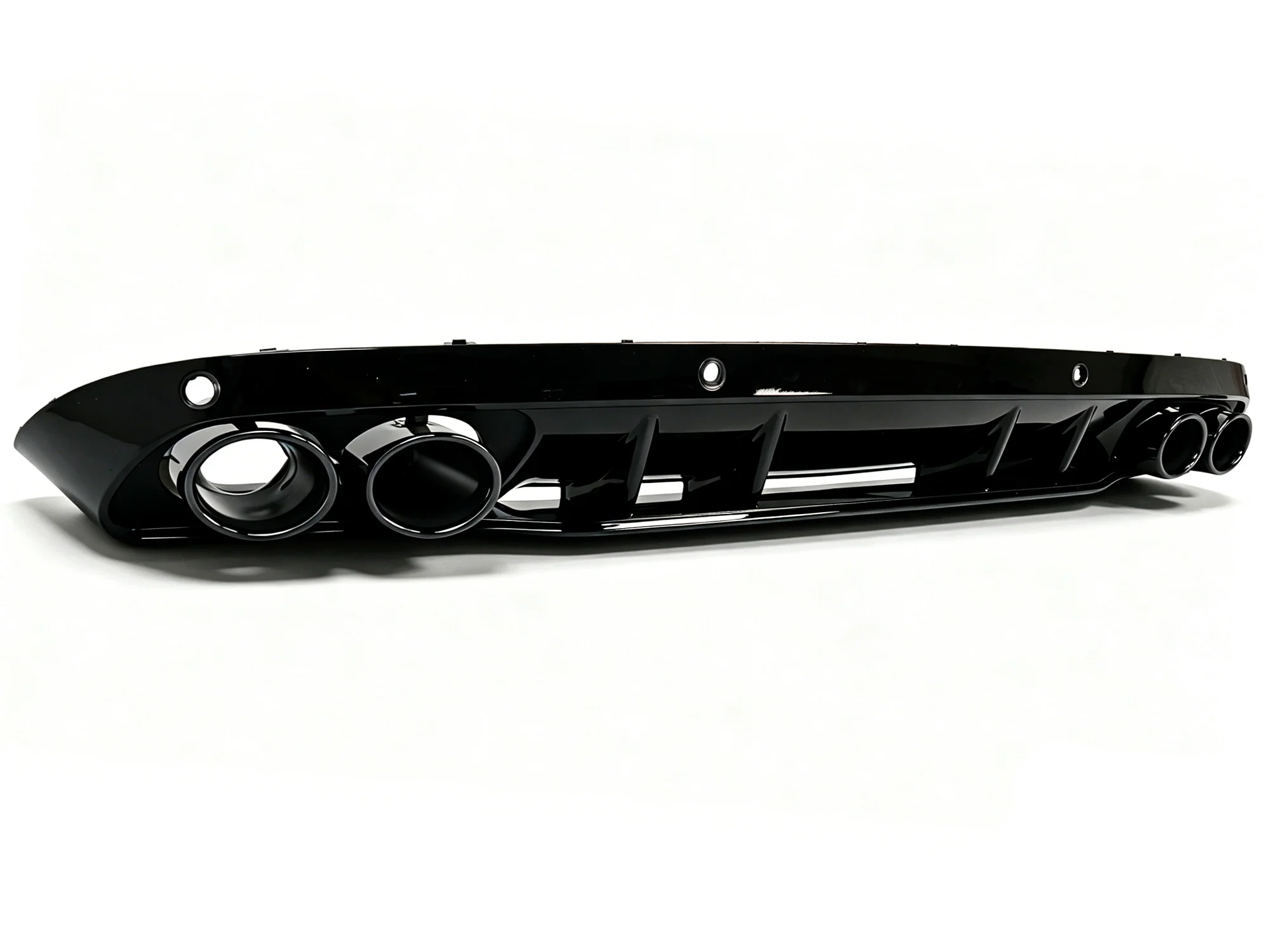 C43 Style Rear Diffuser Lip W/ Black Tips For Mercedes Benz C-Class W205 C200 C250 C300 Non AMG 2015-2021 - Image 7