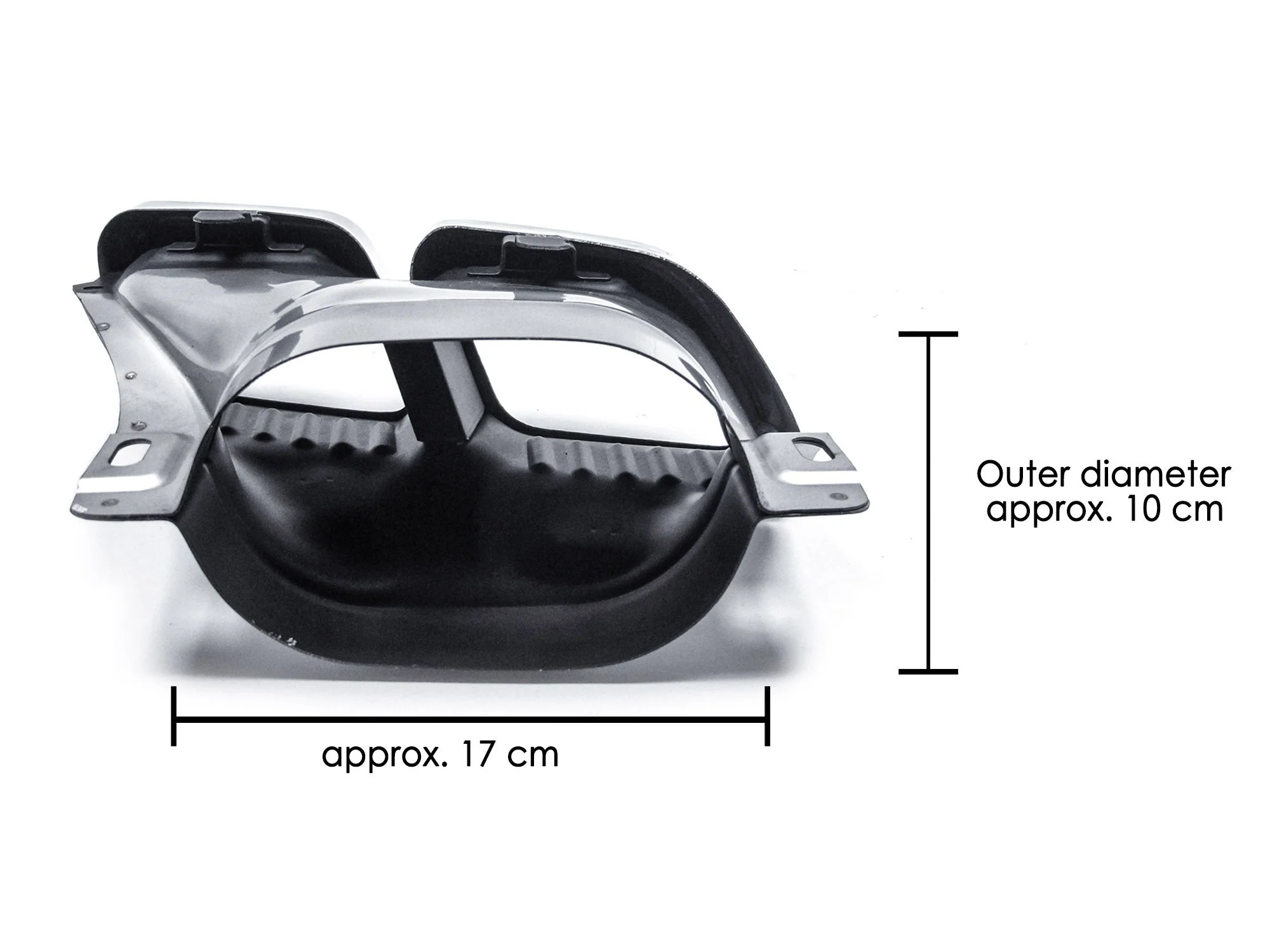 Gloss Black Diffuser w/ Chrome Exhaust Tips For Mercedes W205 Sedan C250 C300 C43 Sedan AMG Line 2015-2021 - Image 16