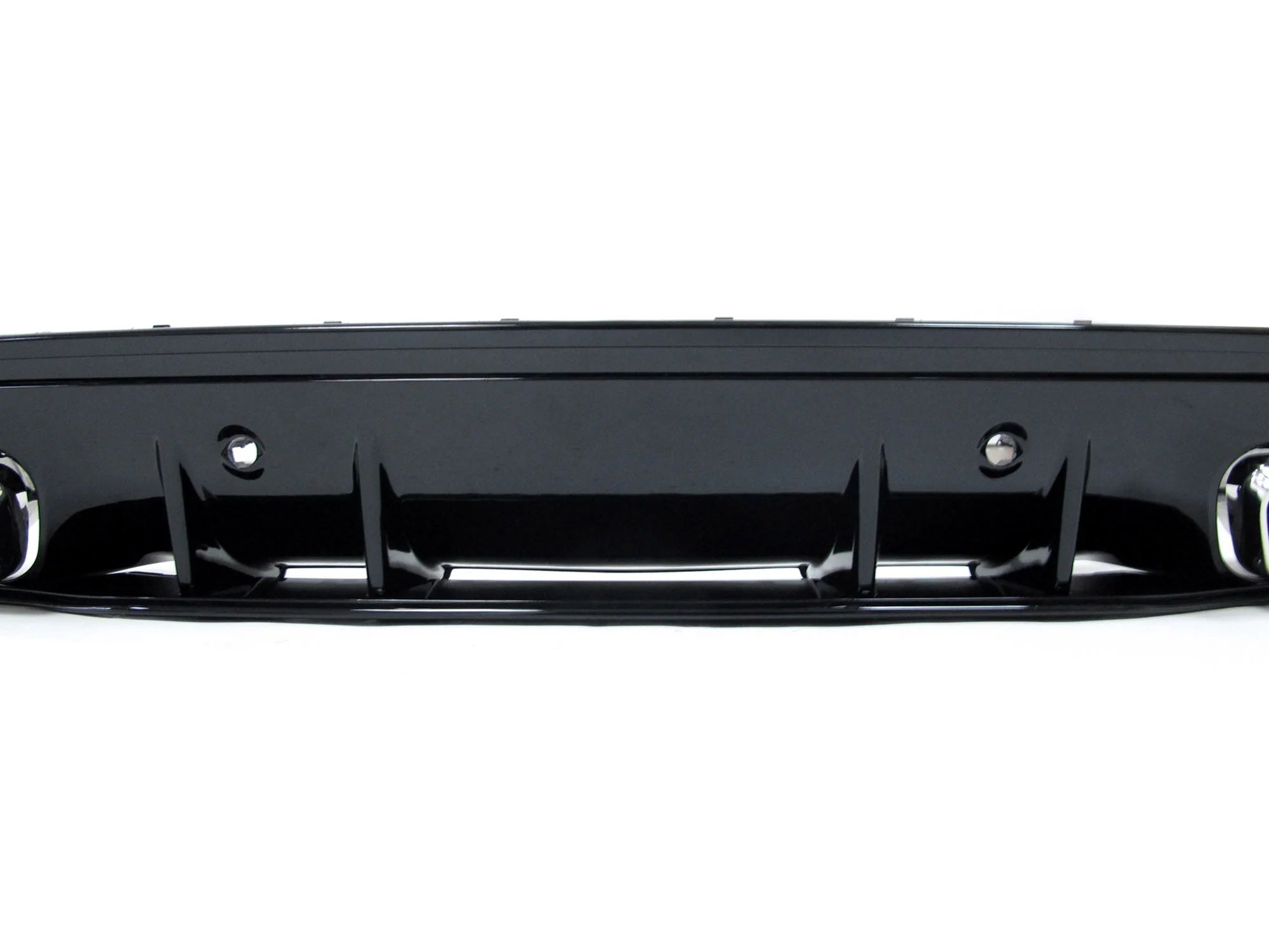 Gloss Black Diffuser w/ Chrome Exhaust Tips For Mercedes W205 Sedan C250 C300 C43 Sedan AMG Line 2015-2021 - Image 8