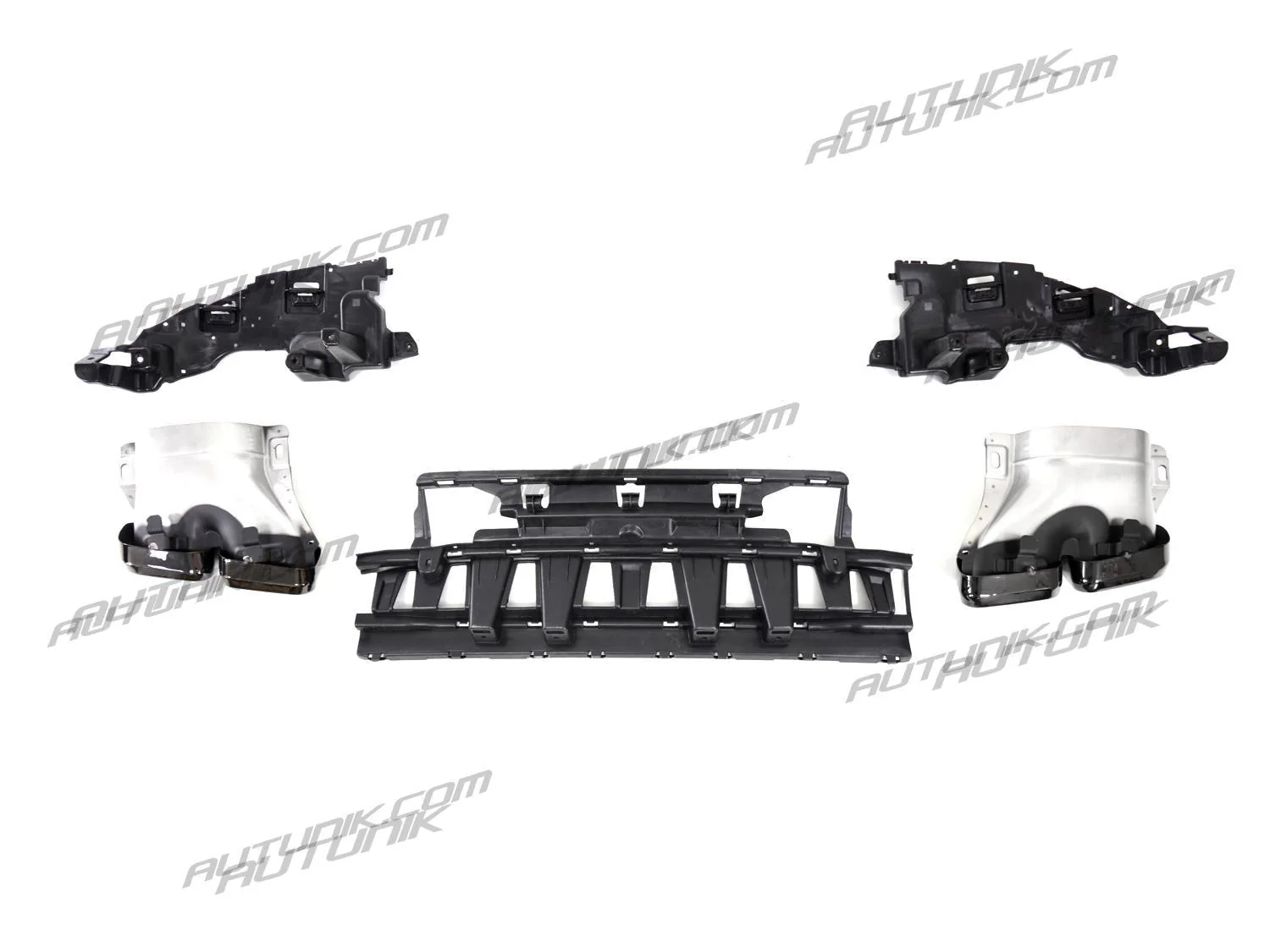 C63 Style Rear Diffuser & Black Exhaust For Mercedes W205 Sedan C250 C300 C450 C43 AMG Bumper Only - Image 13