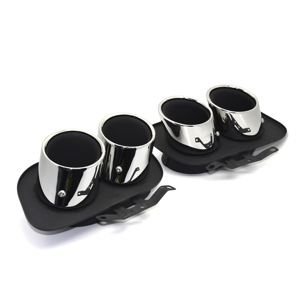 Gloss Black Dual Exhaust Tips For Porsche 911 992 Carrera S 4S 2020-2025 - Image 12