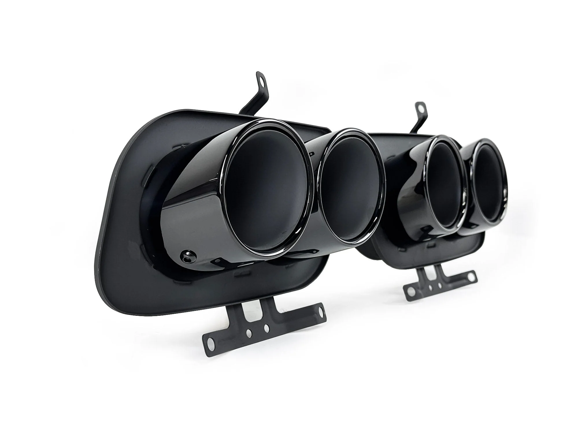 Gloss Black Dual Exhaust Tips For Porsche 911 992 Carrera S 4S 2020-2025 - Image 4