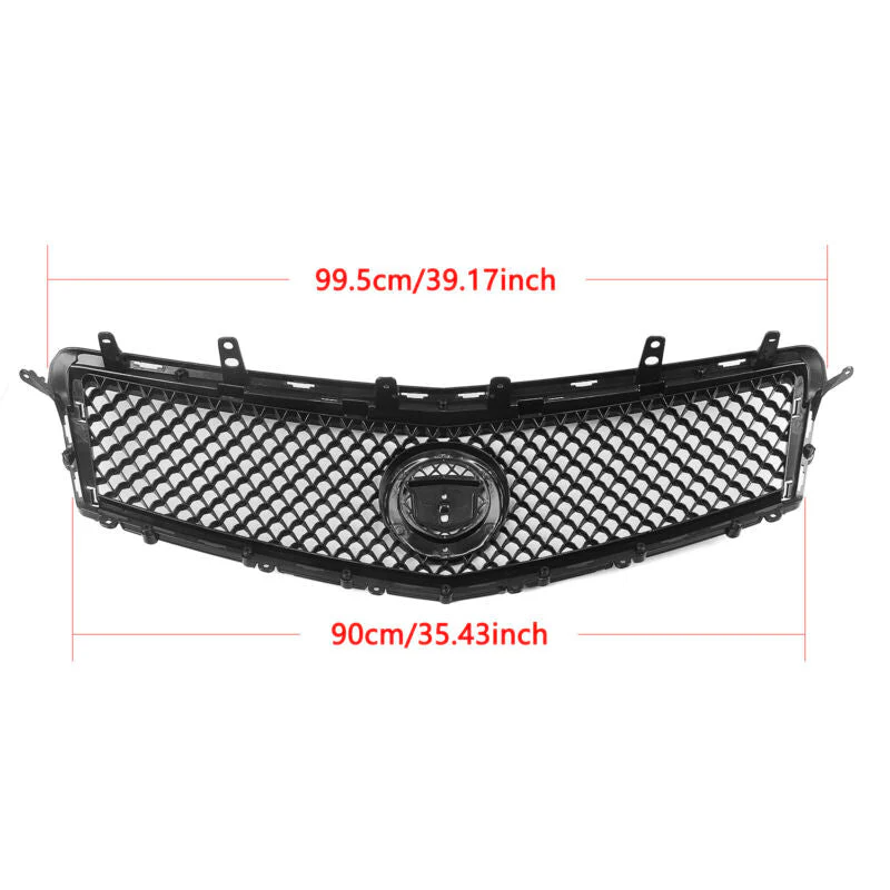 Front Bumper Honeycomb Black Grill Mesh for Cadillac ATS 2013–2014 - Image 16