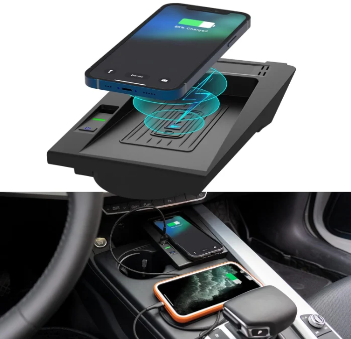 Car Wireless Phone Charger fit for Audi A4 S4 2017-2024/ A5 S5 2018-2024 Center Console - Image 2