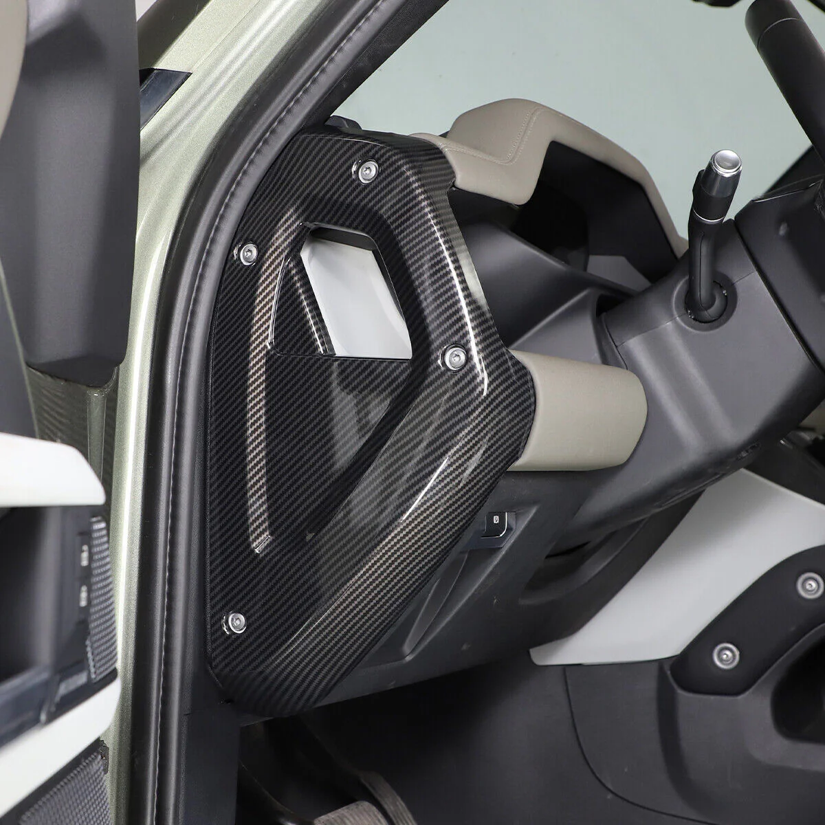 Carbon Fiber ABS Dashboard Side Panel Cover For Land Rover Defender 90 110 2020+ - Image 4