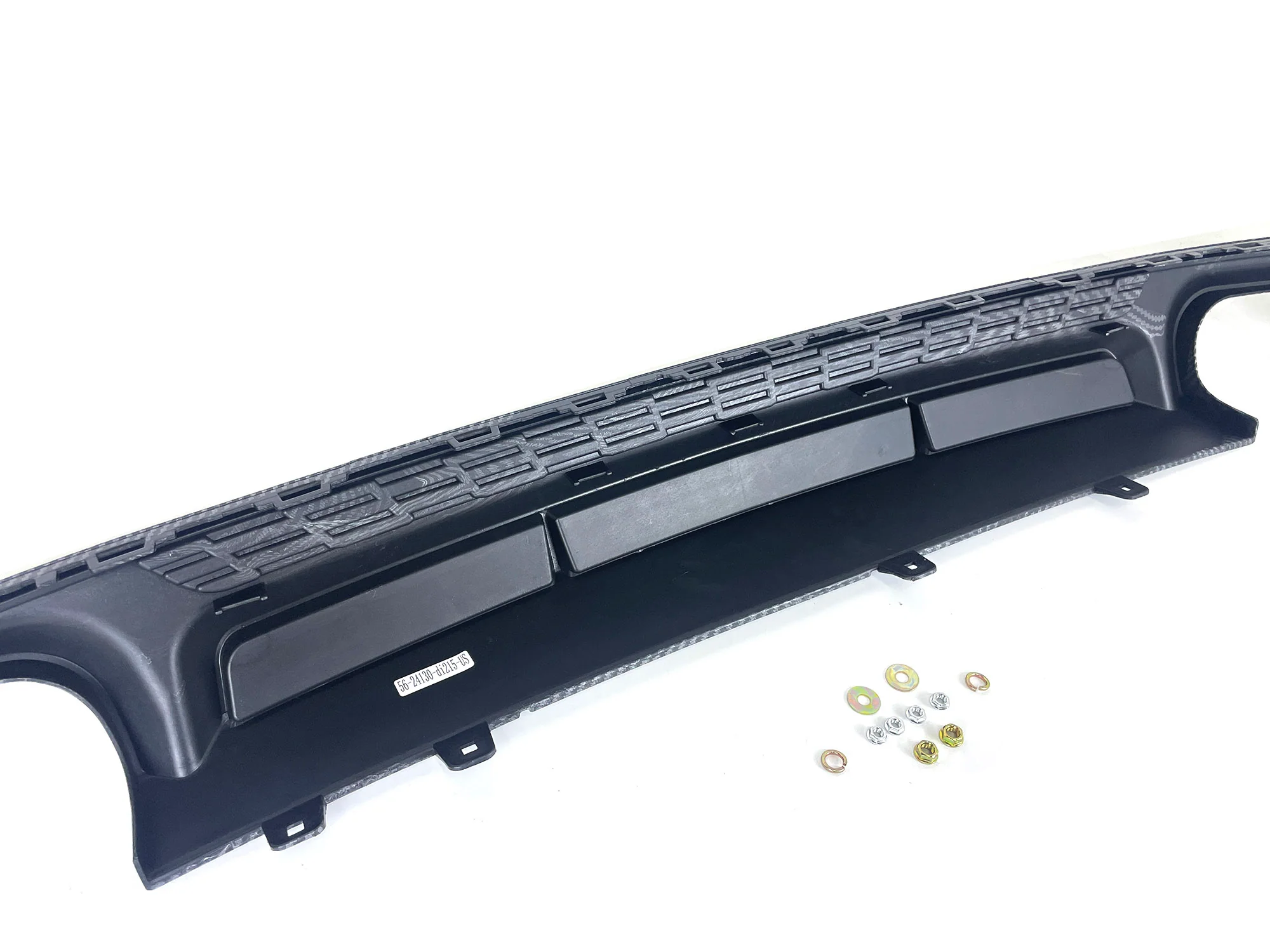 Carbon Fiber Style Rear Diffuser + Silver Exhaust Tips For Audi A6 C8 S-Line S6 2019-2025 - Image 11