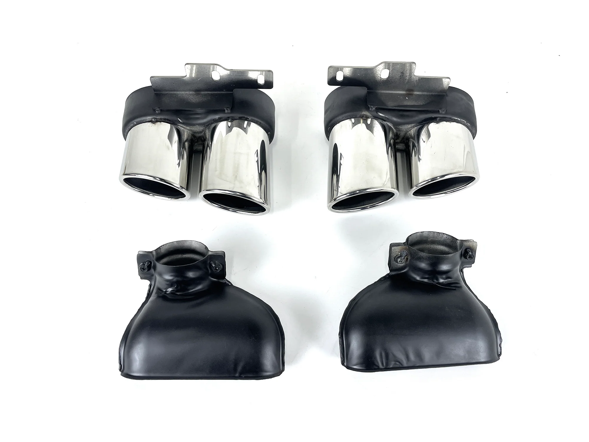 Carbon Fiber Style Rear Diffuser + Silver Exhaust Tips For Audi A6 C8 S-Line S6 2019-2025 - Image 13