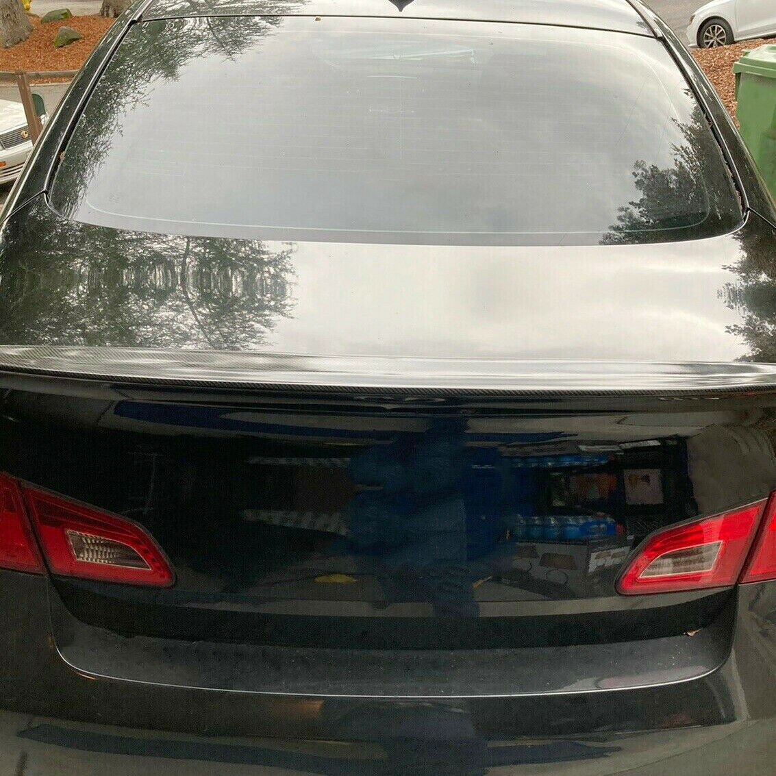 For 2009-2013 Infiniti G25 G37 Sedan Carbon Fiber Look Trunk Spoiler Wing - Image 4