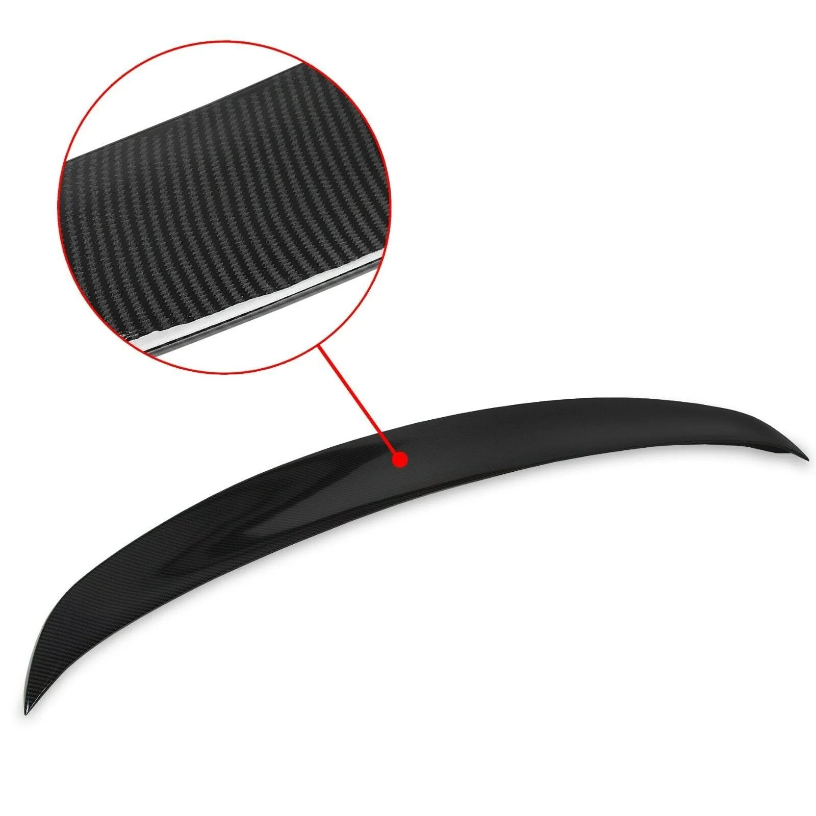 For 2009-2013 Infiniti G25 G37 Sedan Carbon Fiber Look Trunk Spoiler Wing - Image 7