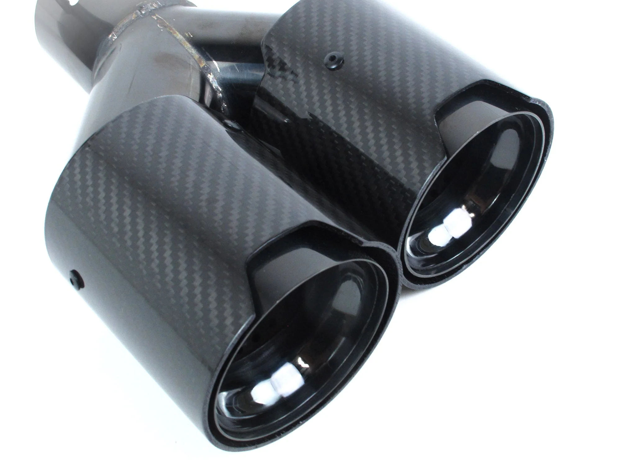 Dual 2.35" Inlet Carbon Exhaust Tip For BMW 3 Series E90 E92 F30 325i 328i 330i 320i 2005-2018 - Image 10