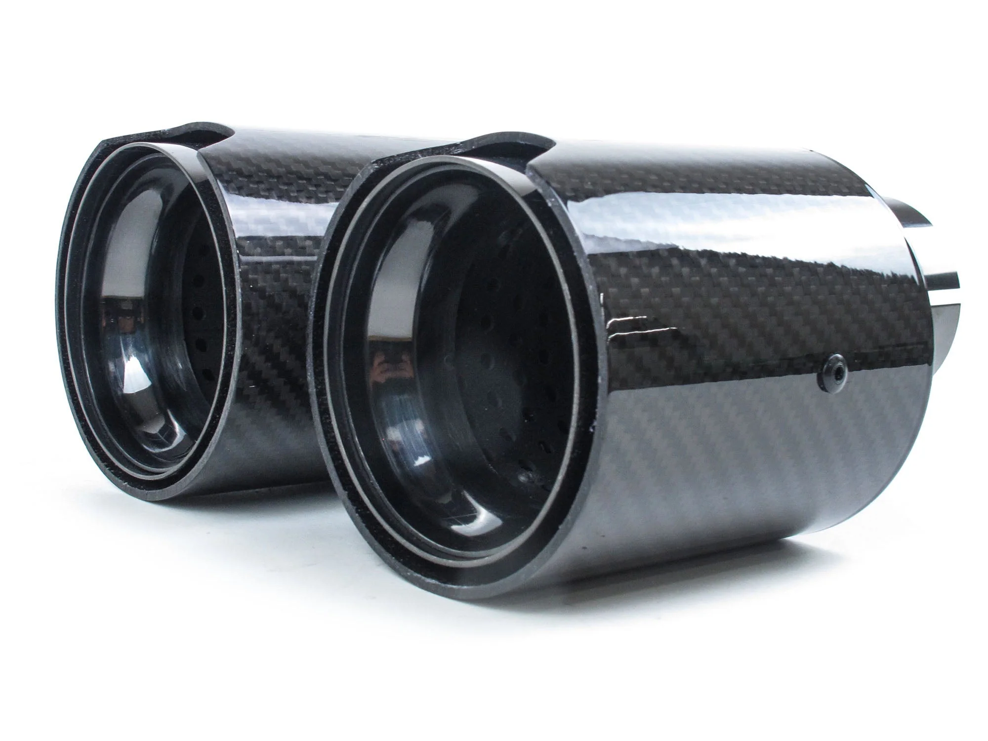 Dual 2.35" Inlet Carbon Exhaust Tip For BMW 3 Series E90 E92 F30 325i 328i 330i 320i 2005-2018 - Image 12