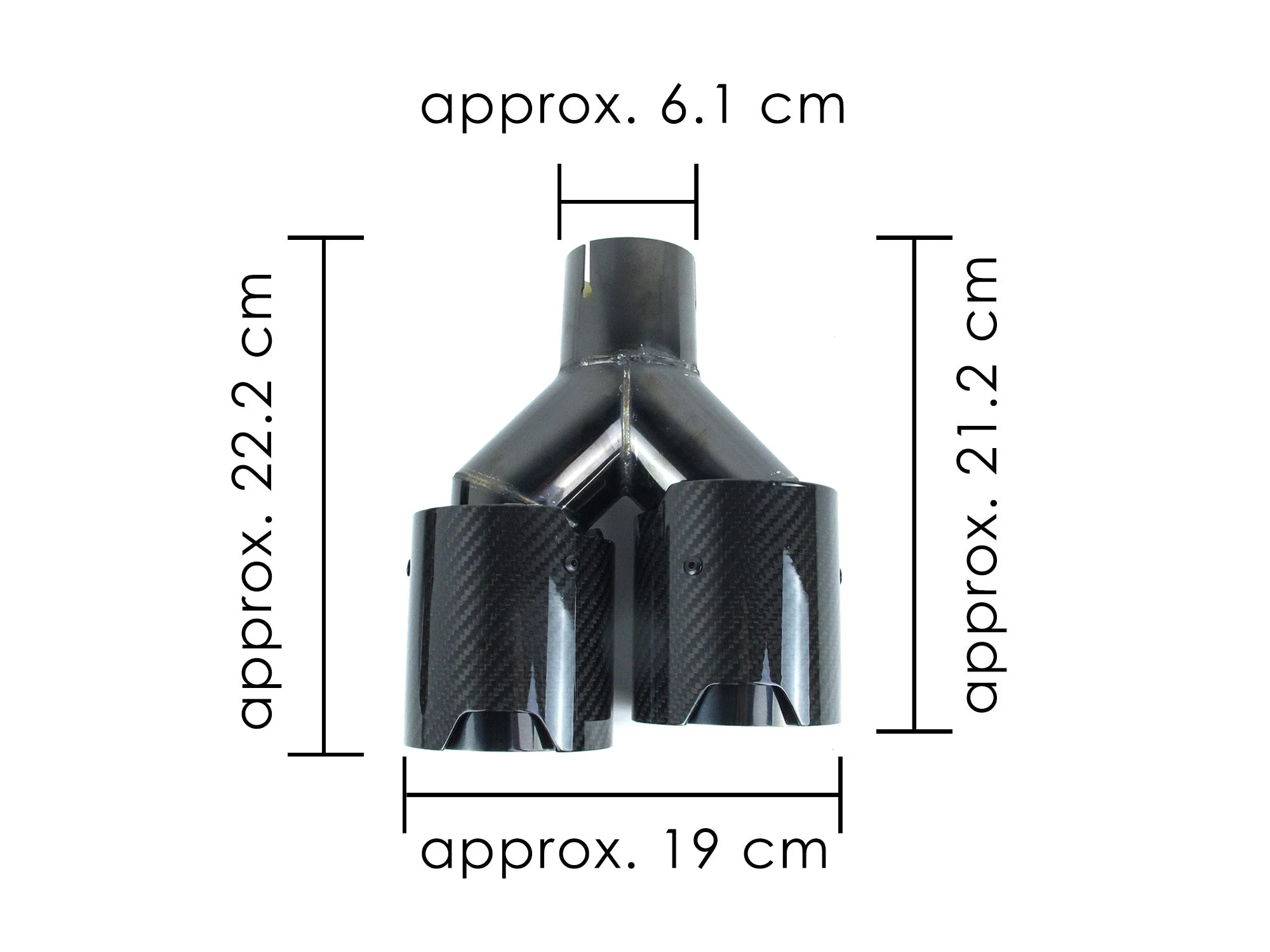 Dual 2.35" Inlet Carbon Exhaust Tip For BMW 3 Series E90 E92 F30 325i 328i 330i 320i 2005-2018 - Image 6