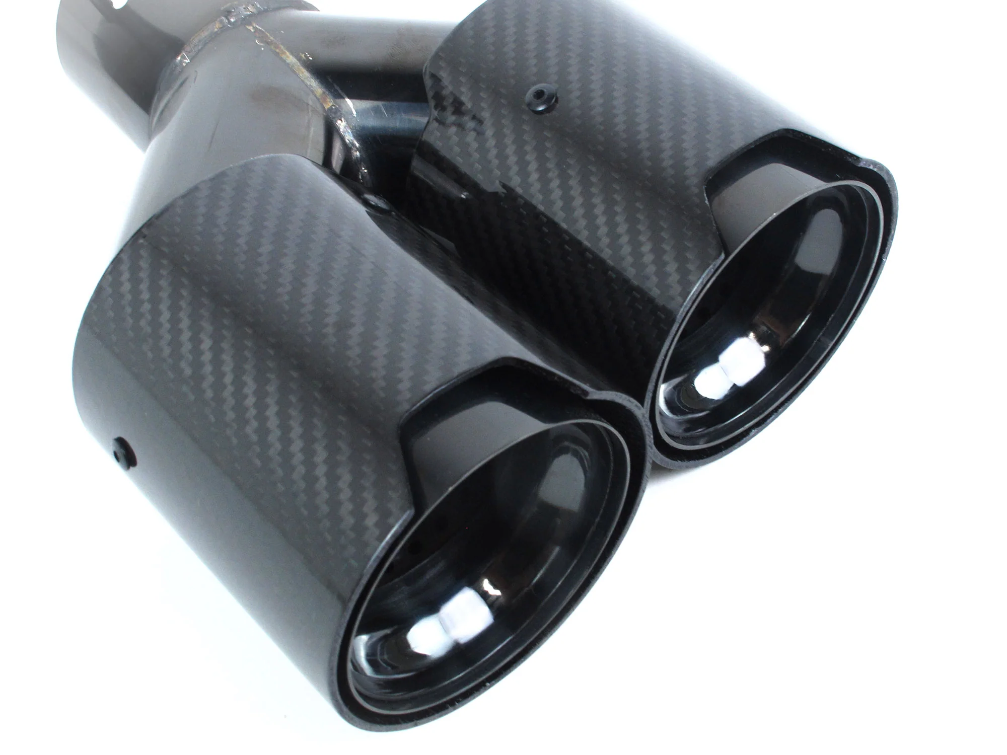 Dual 2.5" Inlet Carbon Exhaust Tip For BMW 5 Series E60 F10 528i 530i 540i 535i 2005-2016 - Image 10