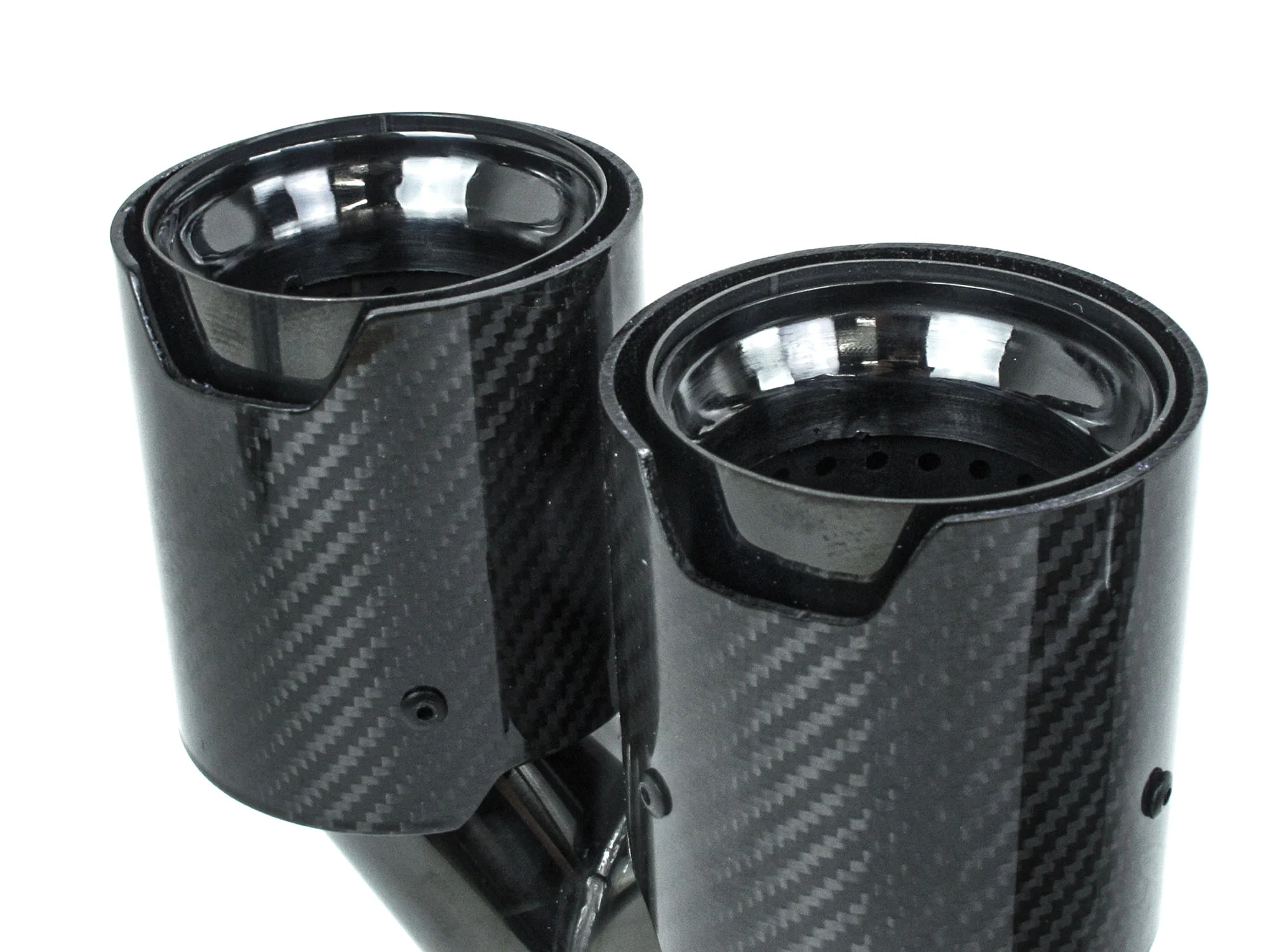 Dual 2.5" Inlet Carbon Exhaust Tip For BMW 5 Series E60 F10 528i 530i 540i 535i 2005-2016 - Image 11