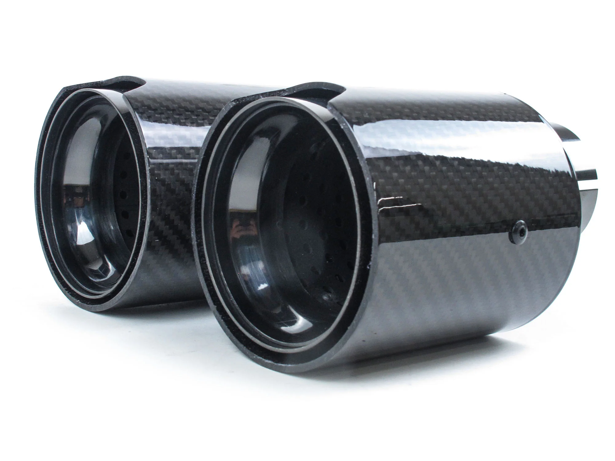 Dual 2.5" Inlet Carbon Exhaust Tip For BMW 5 Series E60 F10 528i 530i 540i 535i 2005-2016 - Image 12