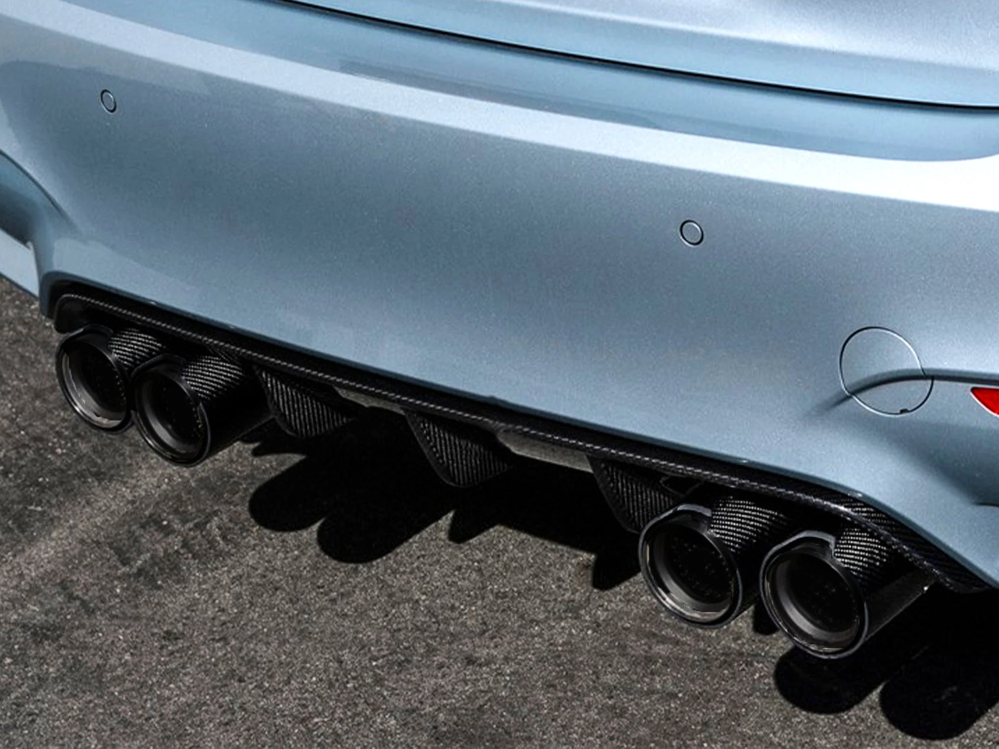 Dual 2.5" Inlet Carbon Exhaust Tip For BMW 5 Series E60 F10 528i 530i 540i 535i 2005-2016 - Image 3