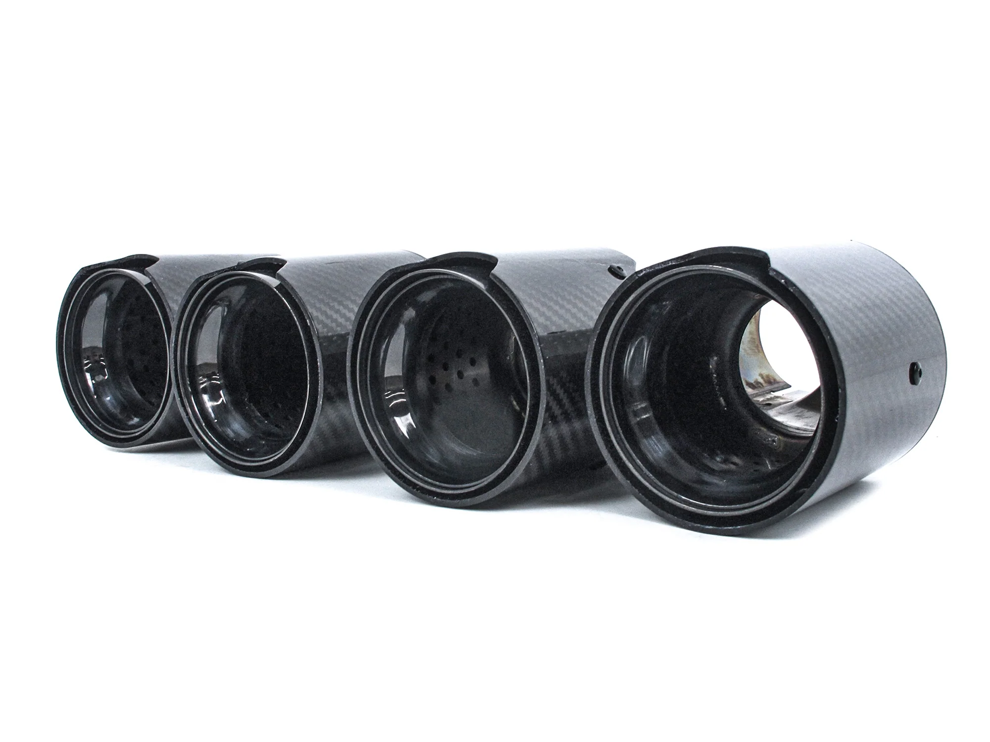 Dual 2.5" Inlet Carbon Exhaust Tip For BMW 5 Series E60 F10 528i 530i 540i 535i 2005-2016 - Image 8