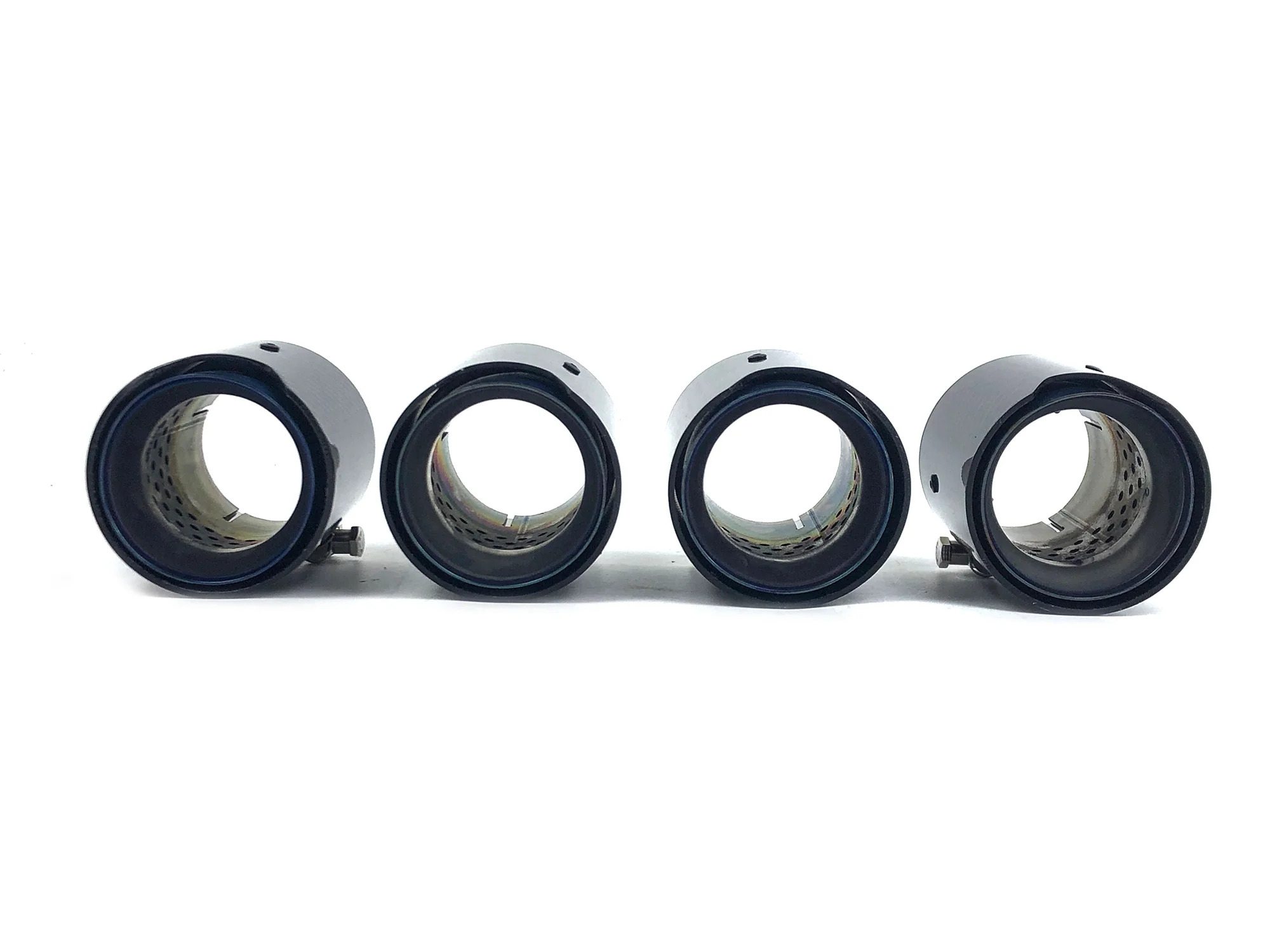 2.75" In 3.5" Out Carbon Fiber Blue Exhaust Tips 4PCS Set For Audi S4 S5 S6 S7, BMW 3/4 Series, Ford Mustang GT, Genesis G70, Kia Stinger - Image 13