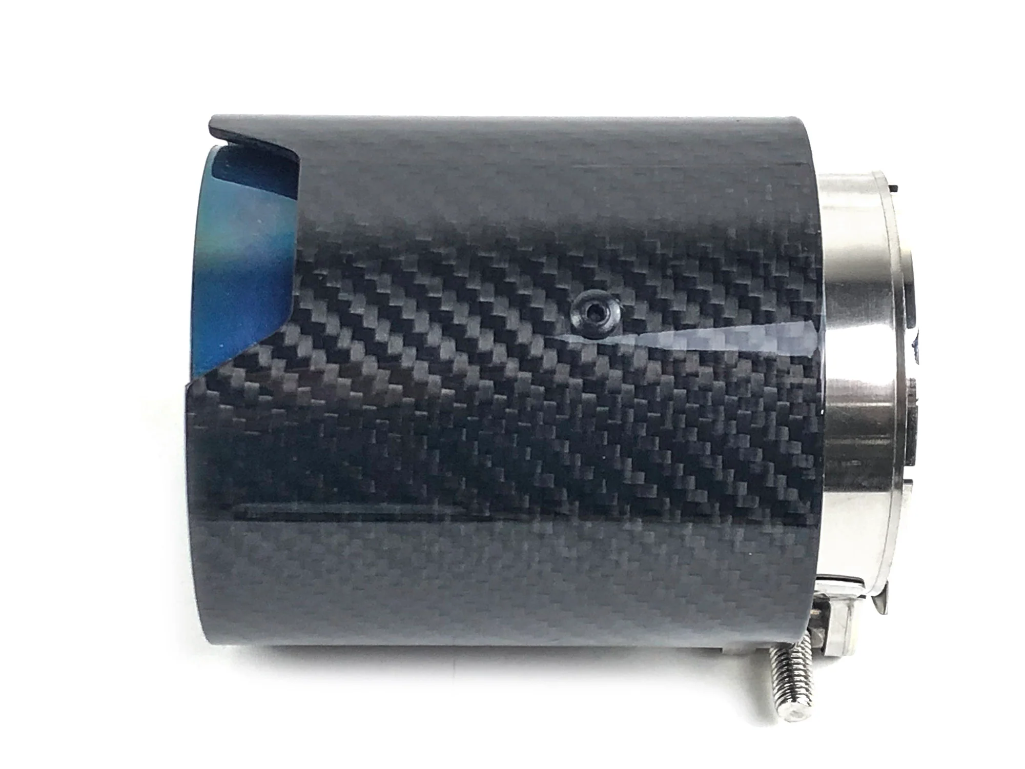 2.75" In 3.5" Out Carbon Fiber Blue Exhaust Tips 4PCS Set For Audi S4 S5 S6 S7, BMW 3/4 Series, Ford Mustang GT, Genesis G70, Kia Stinger - Image 9