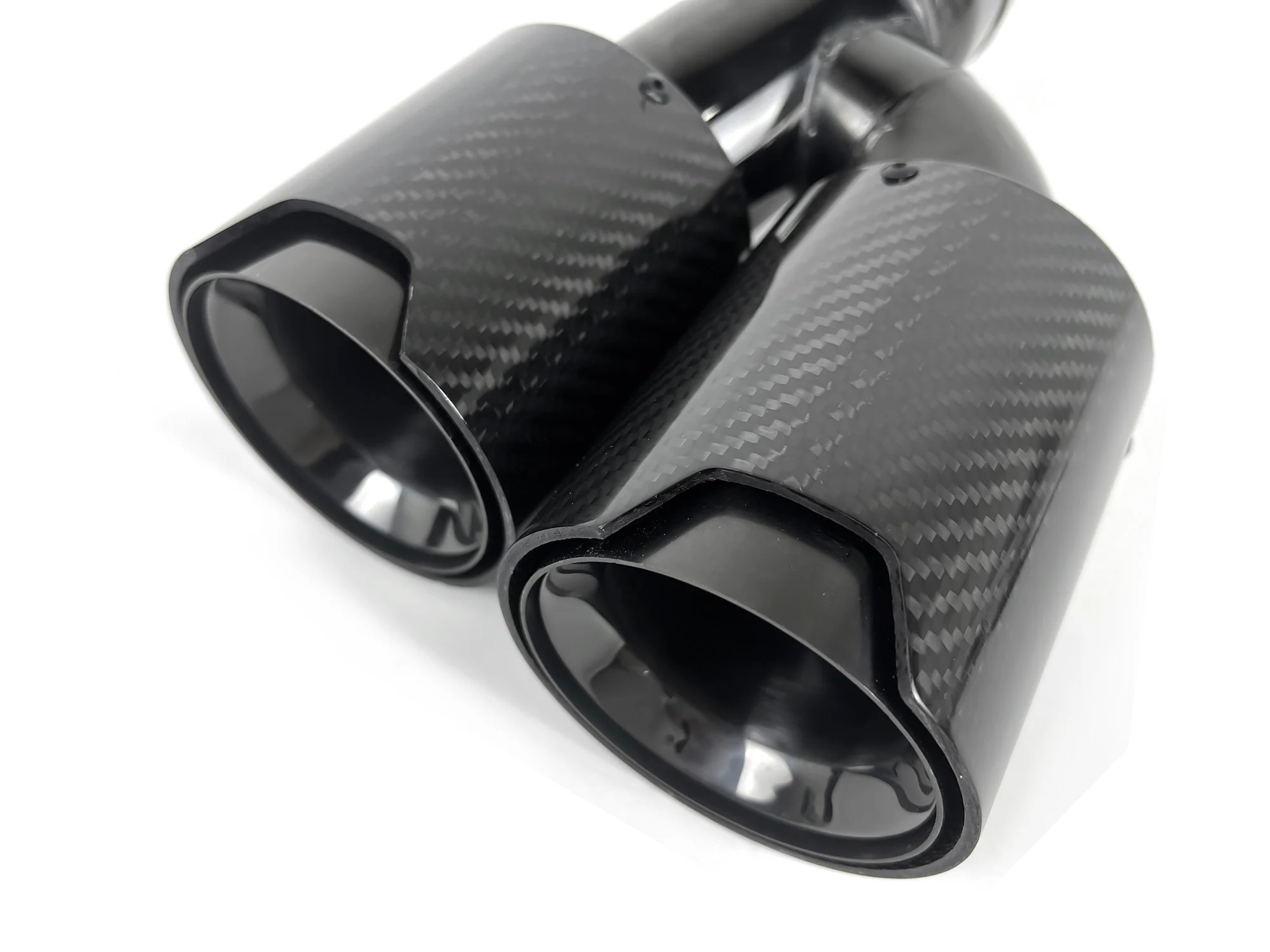 Pair Muffler Exhaust Tips Pipe Carbon Fiber For 2017-2024 BMW G30 530I 540I M-Sport - Image 8