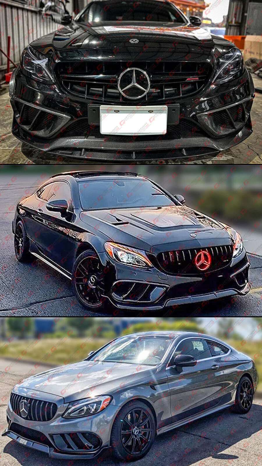 Carbon Fiber Front Bumper Air Duct Vent Cover fit for Mercedes W205 C205 C300 C400 C43 AMG 2015-2018 - Image 4